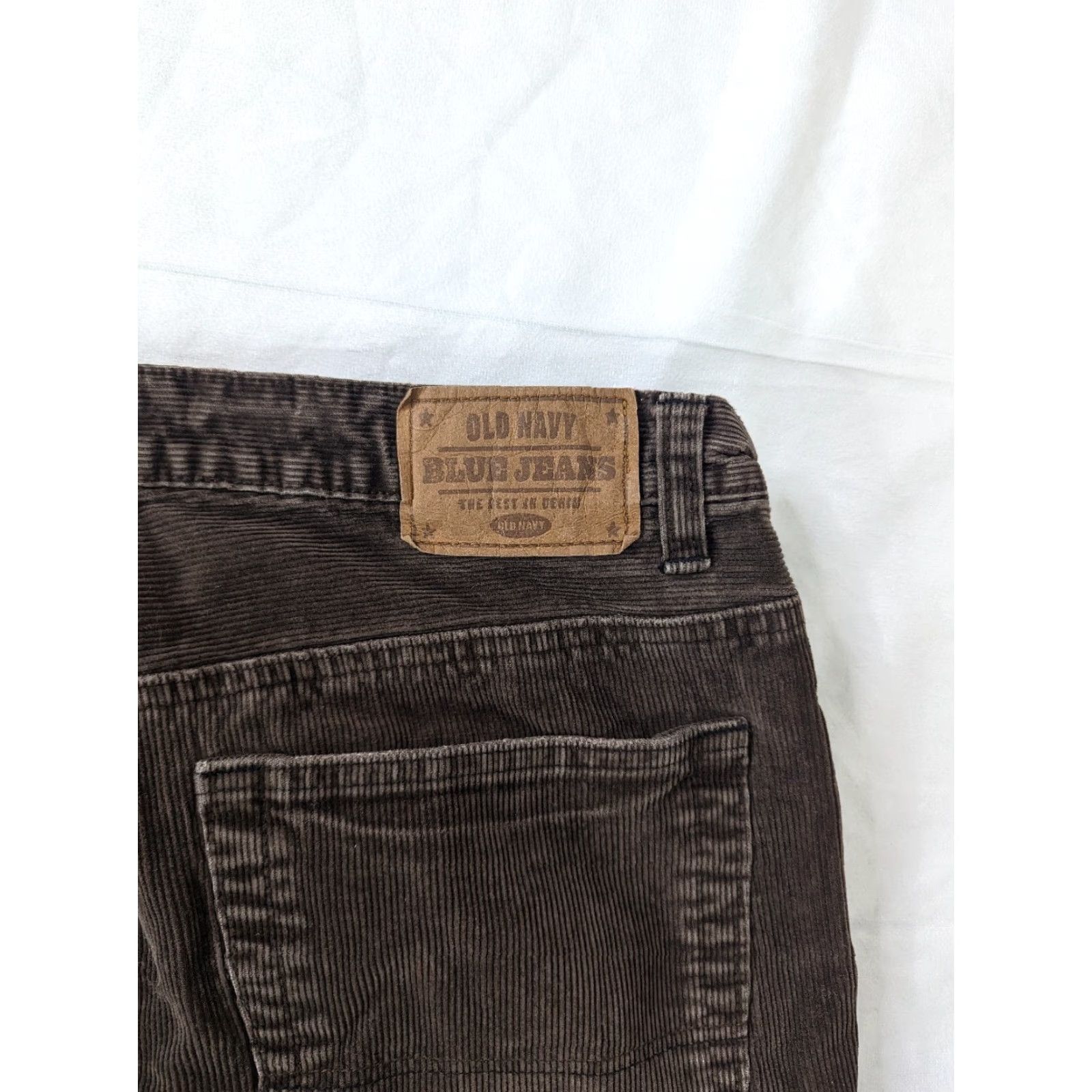 Old Navy VINTAGE Old Navy Pants 36x30 Brown Corduroy Wide Straight Leg Mens Regular Tapered 90s P2M Size US 36 / EU 52 - 3 Thumbnail