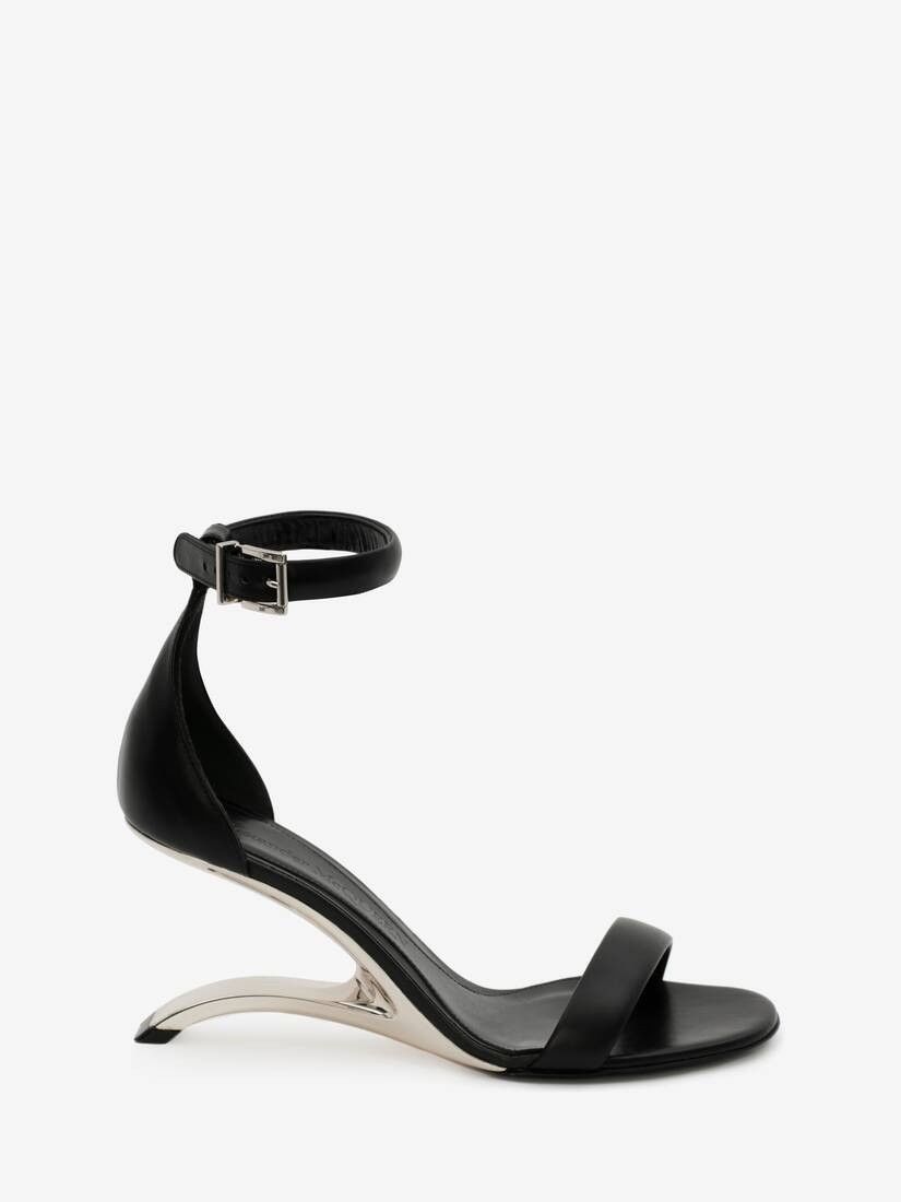 Alexander McQueen o1w1db10925 Arc Leather Sandal in Black Size US 8.5 / IT 38.5 - 1 Thumbnail