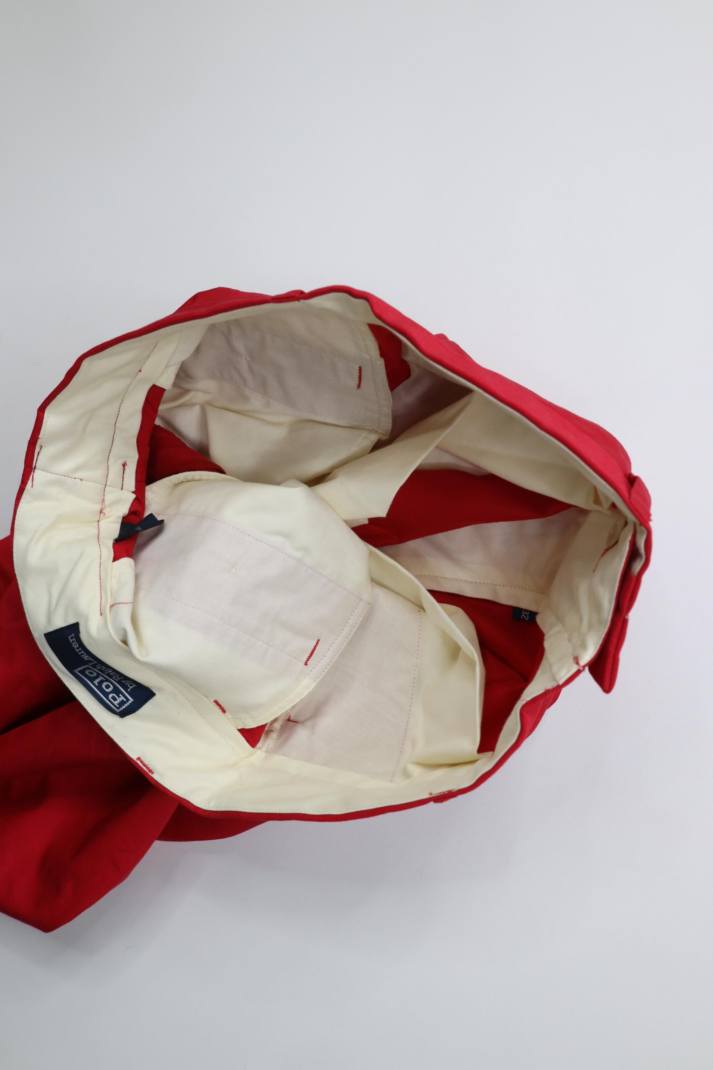 Polo Ralph Lauren Vintage 90s Ralph Lauren Straight Leg Cotton Chino Pants Red Size US 32 / EU 48 - 11 Thumbnail