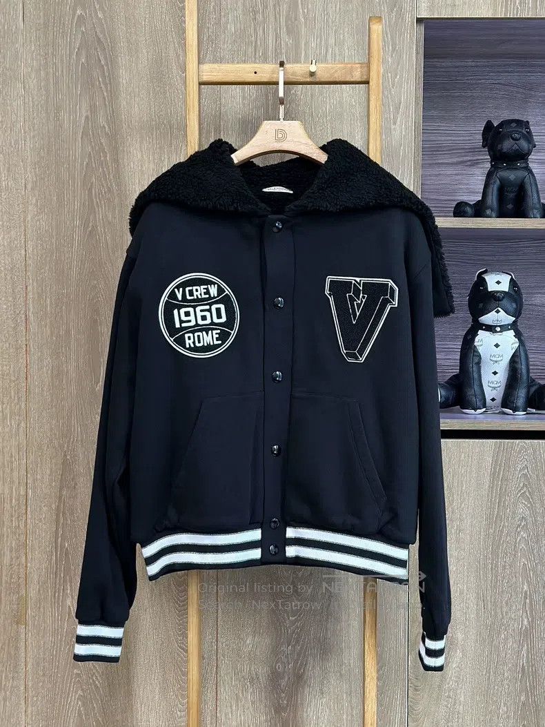 Valentino Valentino Black casual hooded collegiate jacket baseball u Size S / US 4 / IT 40 - 1 Thumbnail