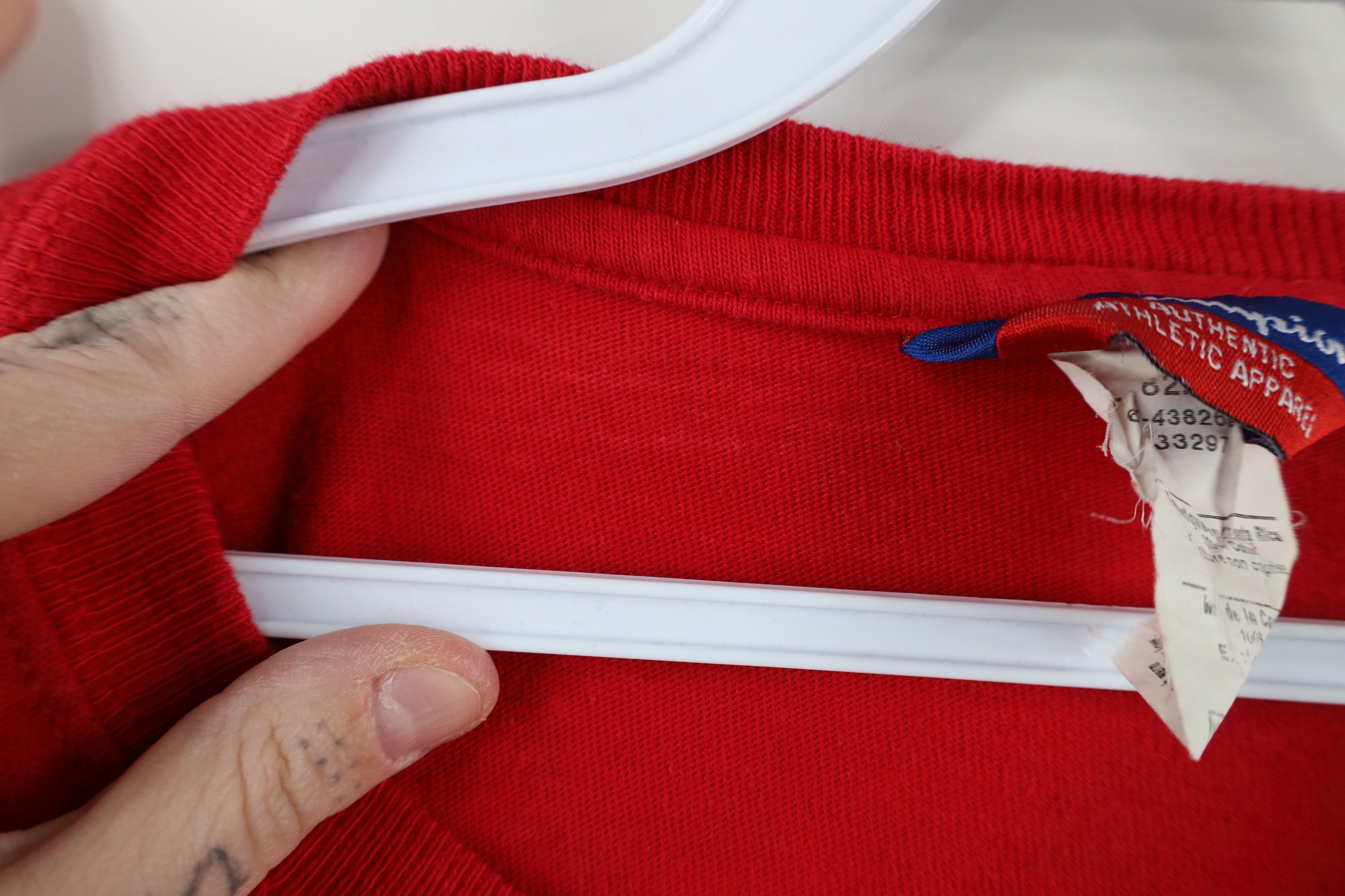 Champion × Vintage Vintage 90s Champion Jersey Short Sleeve T-Shirt Red Cotton Size US XL / EU 56 / 4 - 7 Thumbnail
