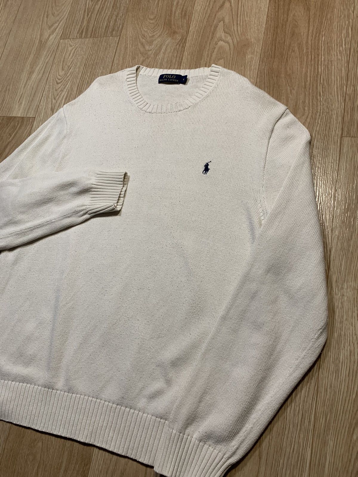 Polo Ralph Lauren Polo Ralph Lauren White Knitwear Sweater Size US XL / EU 56 / 4 - 2 Thumbnail