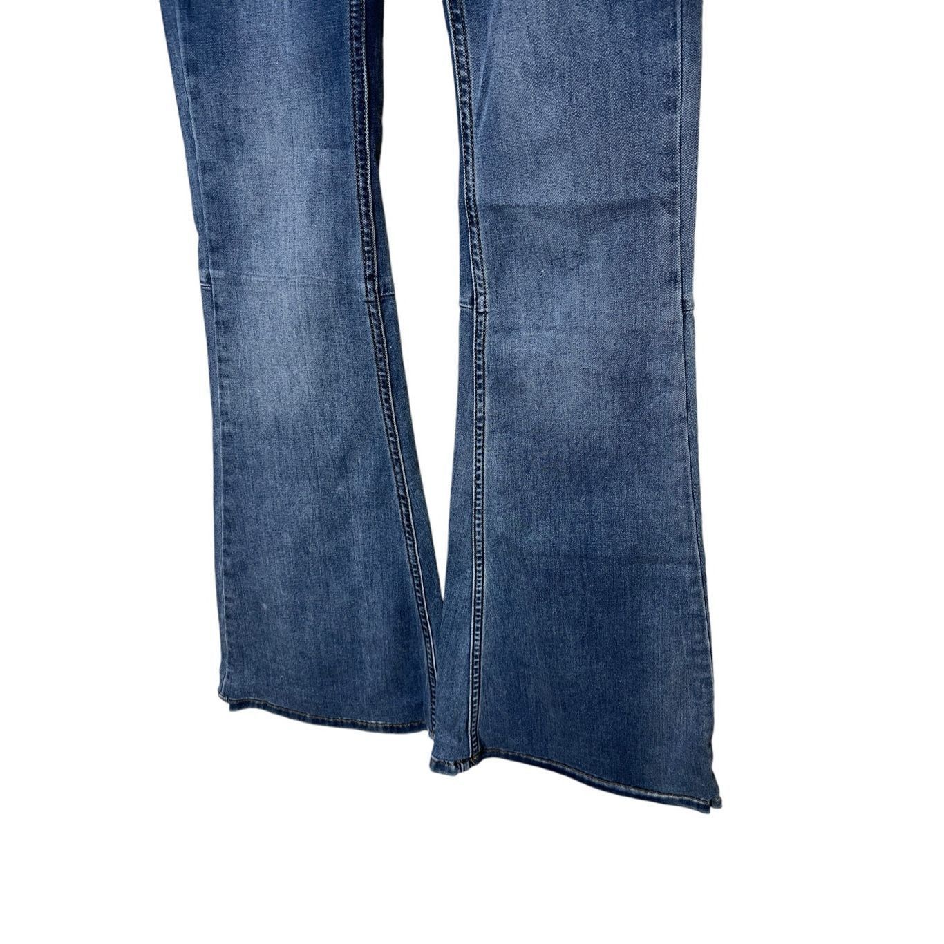 Free People Free People Penny Pull On Flare Jeans 24 Medium Blue Size 24" / US 00 / IT 34 - 3 Thumbnail