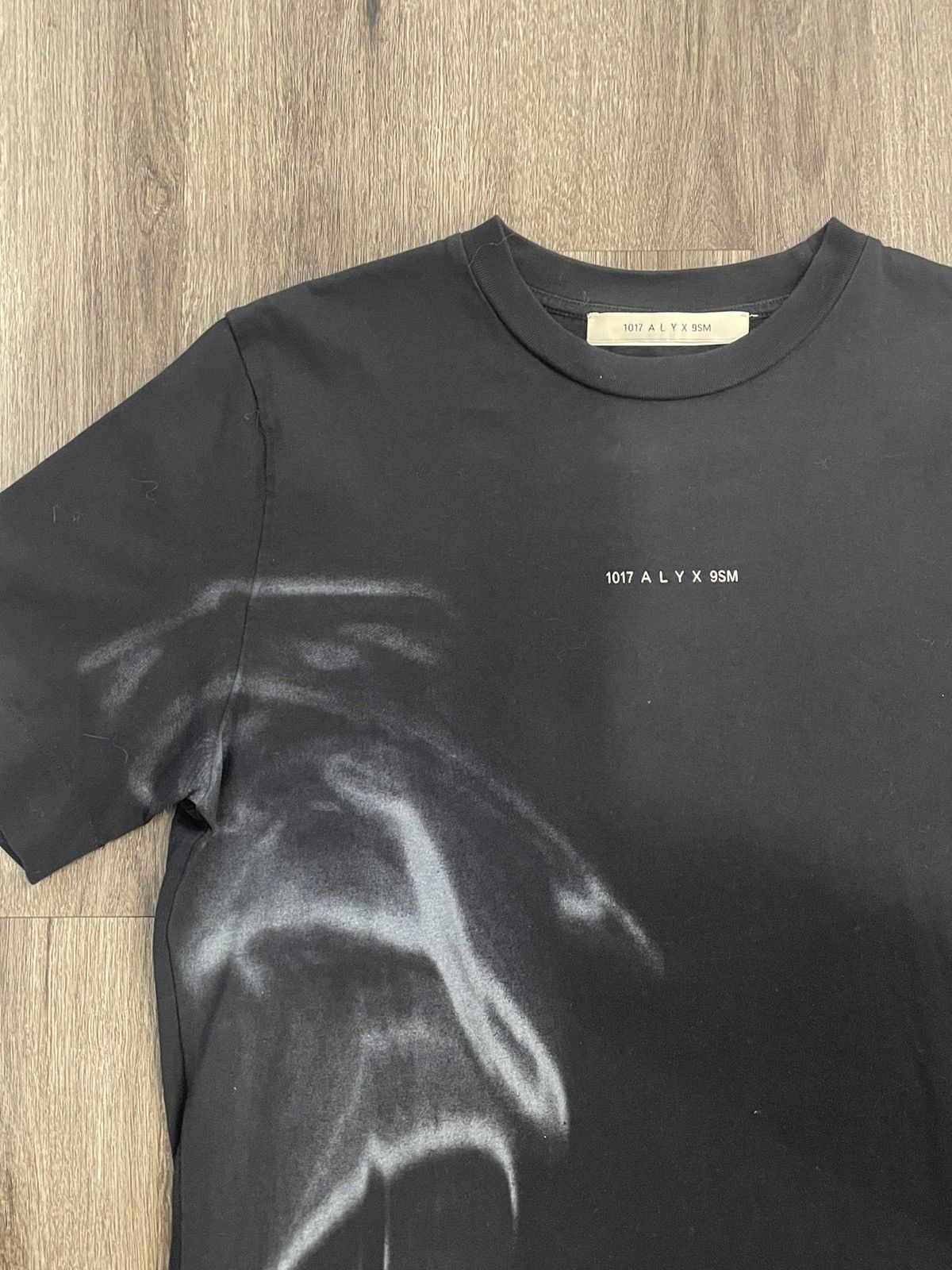 image of 1017 Alyx 9Sm Smoke Graphic Tee in Dark Blue, Men's (Size Medium)