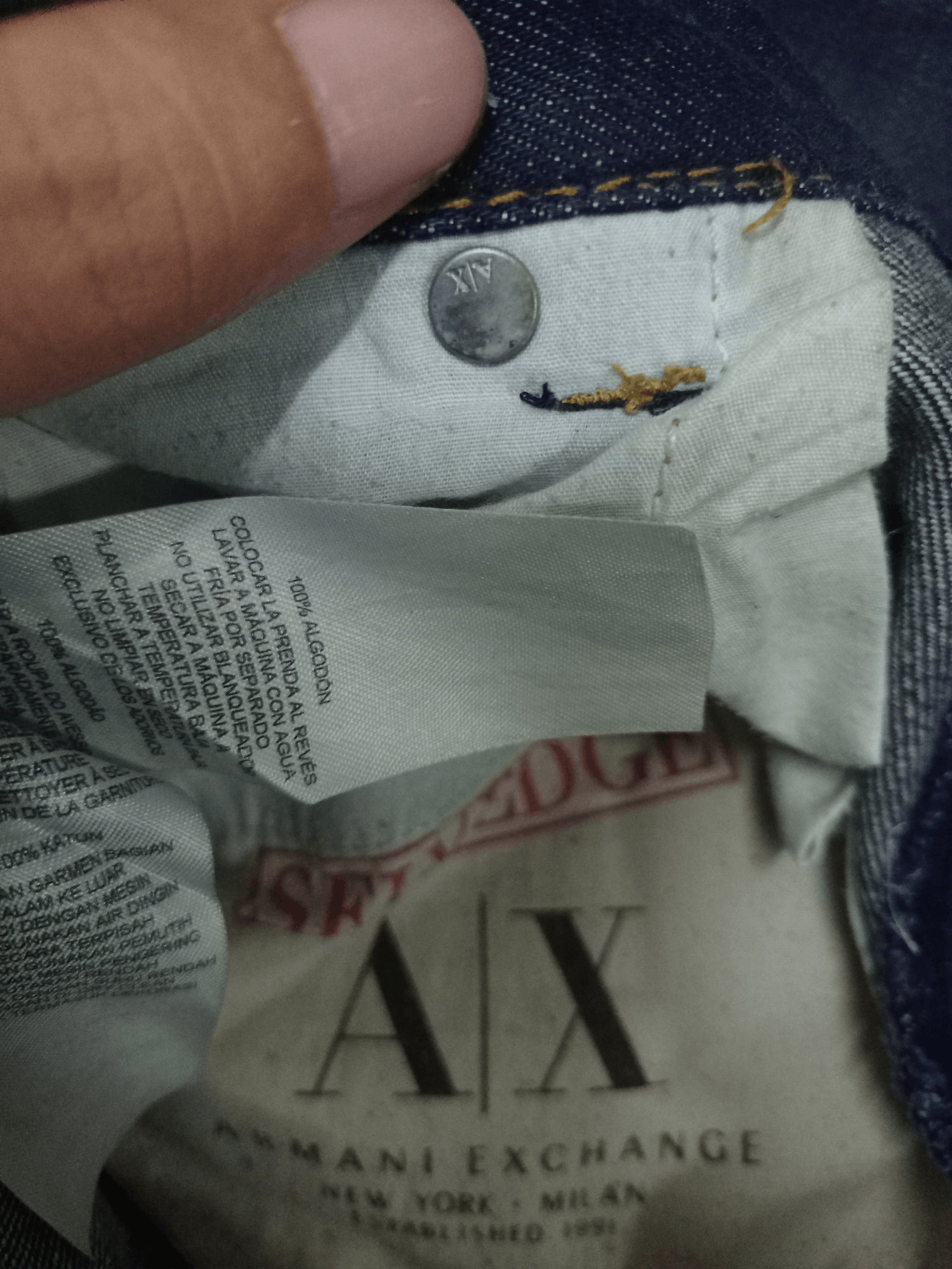 Armani Exchange Vintage Armani Selvedge Raw Denim Blu Jeans Size US 32 / EU 48 - 16 Thumbnail