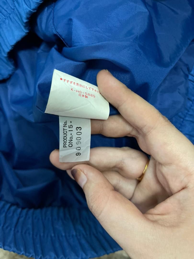 Asics Vintage 90s Asics Hood Bomber Jacket Blue Made In Japan Size US M / EU 48-50 / 2 - 4 Thumbnail
