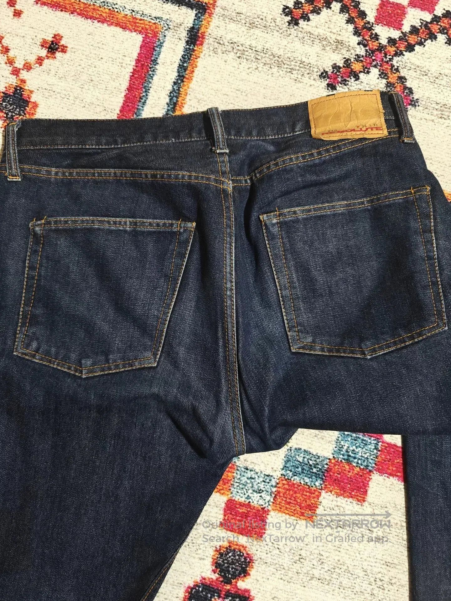 RESOLUTE RESOLUTE 710 Retro Slim Straight Raw Jeans. Size US 36 / EU 52 - 6 Thumbnail