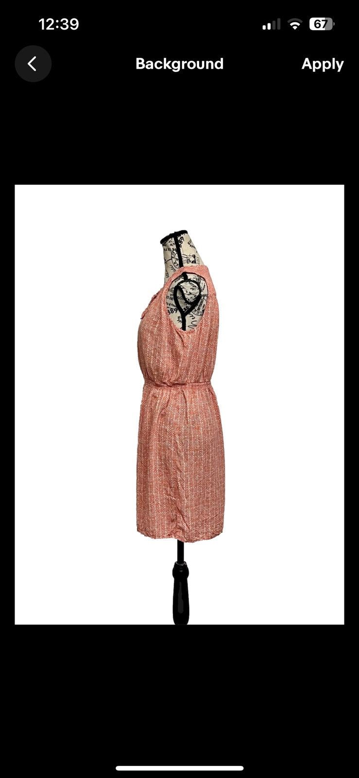 Loft Ann Taylor LOFT Coral Chevron Semi Sheer Blouson Mini M Size M / US 6-8 / IT 42-44 - 3 Thumbnail