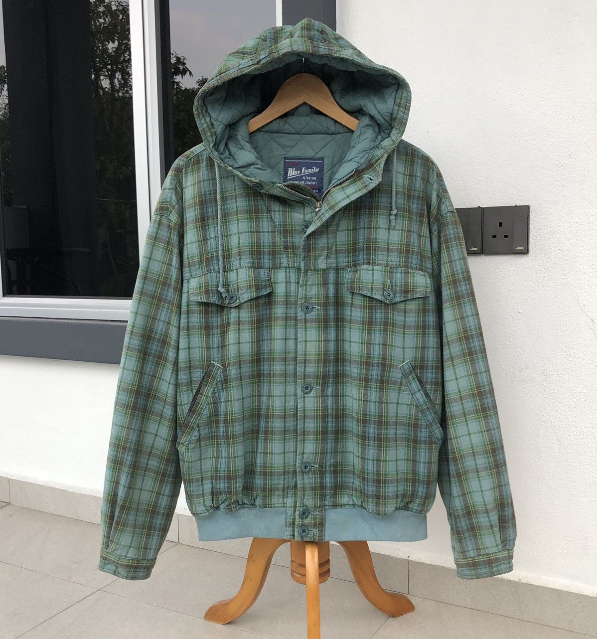 Benetton Vintage Blue Family BENETTON Hoodie Bomber Jacket Size US M / EU 48-50 / 2 - 14 Thumbnail