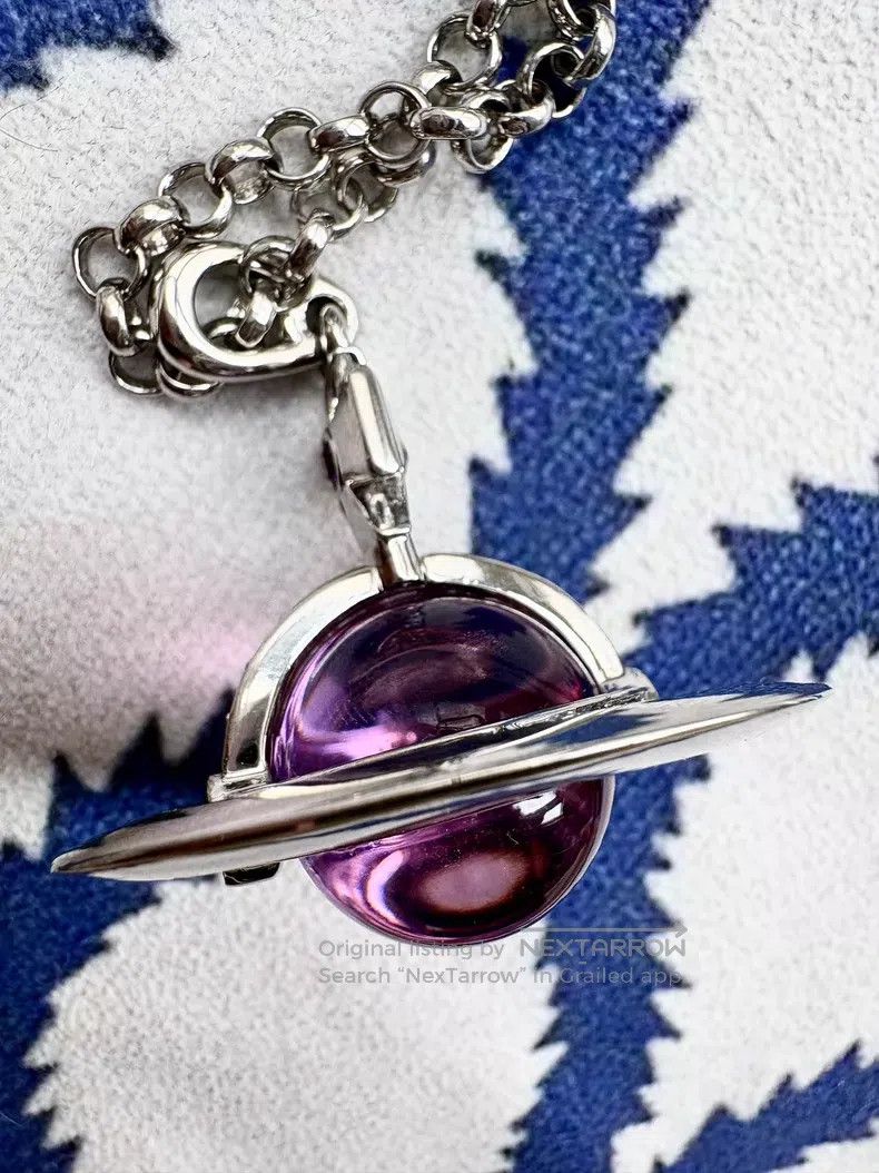 Vivienne Westwood Vivienne Westwood Purple Large Orb Saturn Planet Necklace Size ONE SIZE - 4 Thumbnail