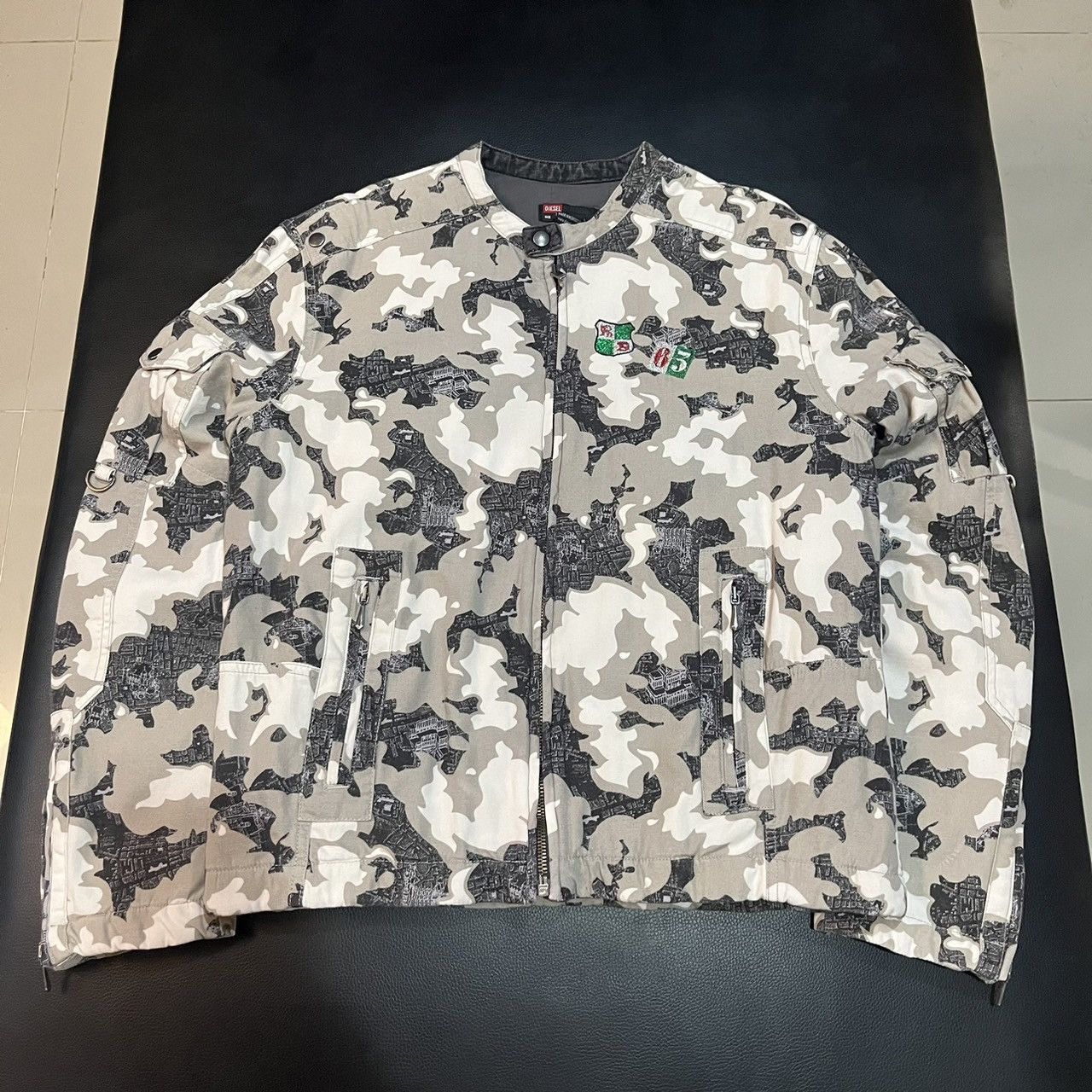 Diesel diesel biker camo white jacket Size US M / EU 48-50 / 2 - 2 Thumbnail