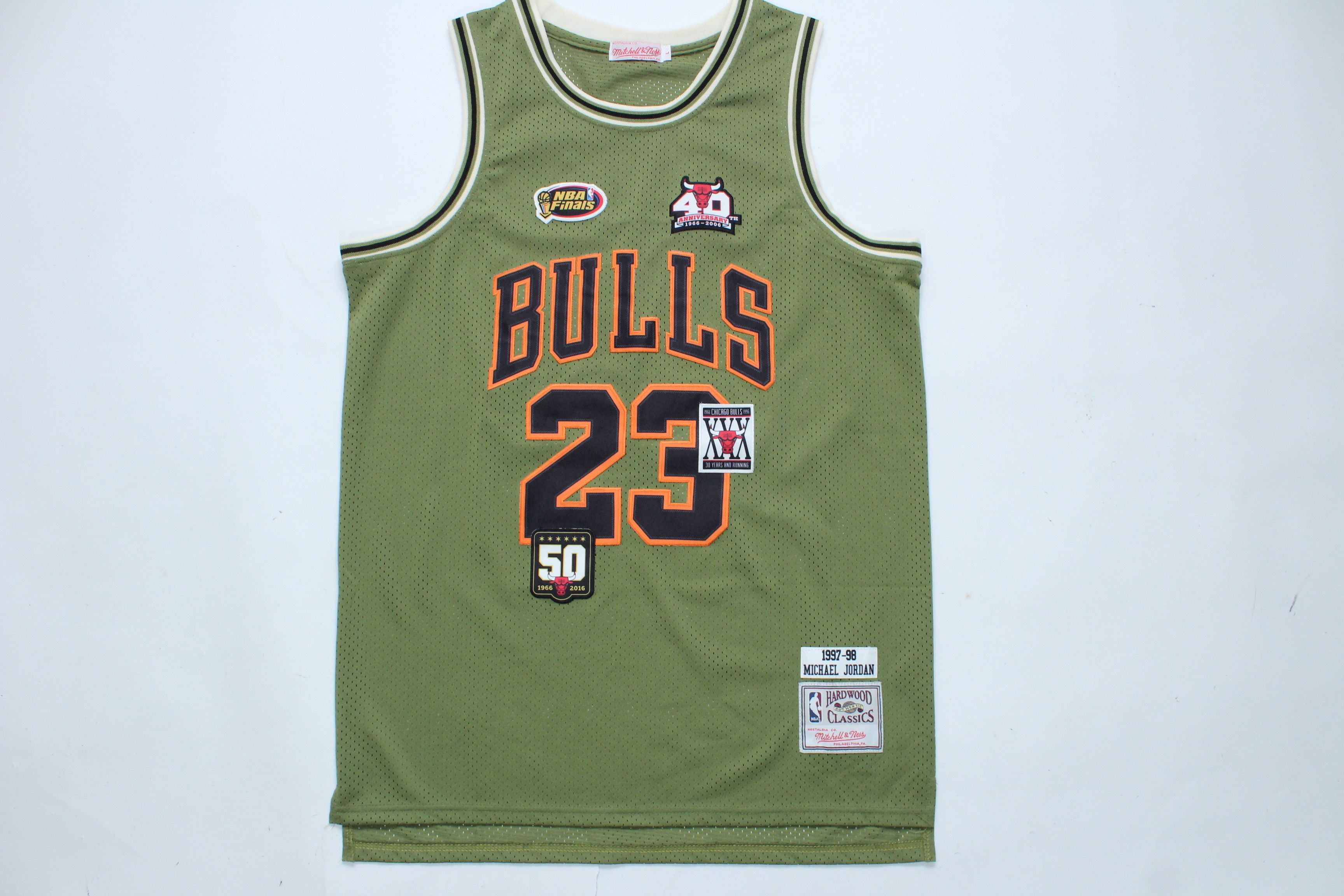 Jordan Bulls Jersey Green Mitchell Ness Chicago Bulls Michael