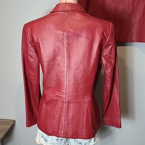 Vintage GENUINE LEATHER leather jacket and skirt set Womens 12 Punk Size XL / US 12-14 / IT 48-50 - 5 Thumbnail