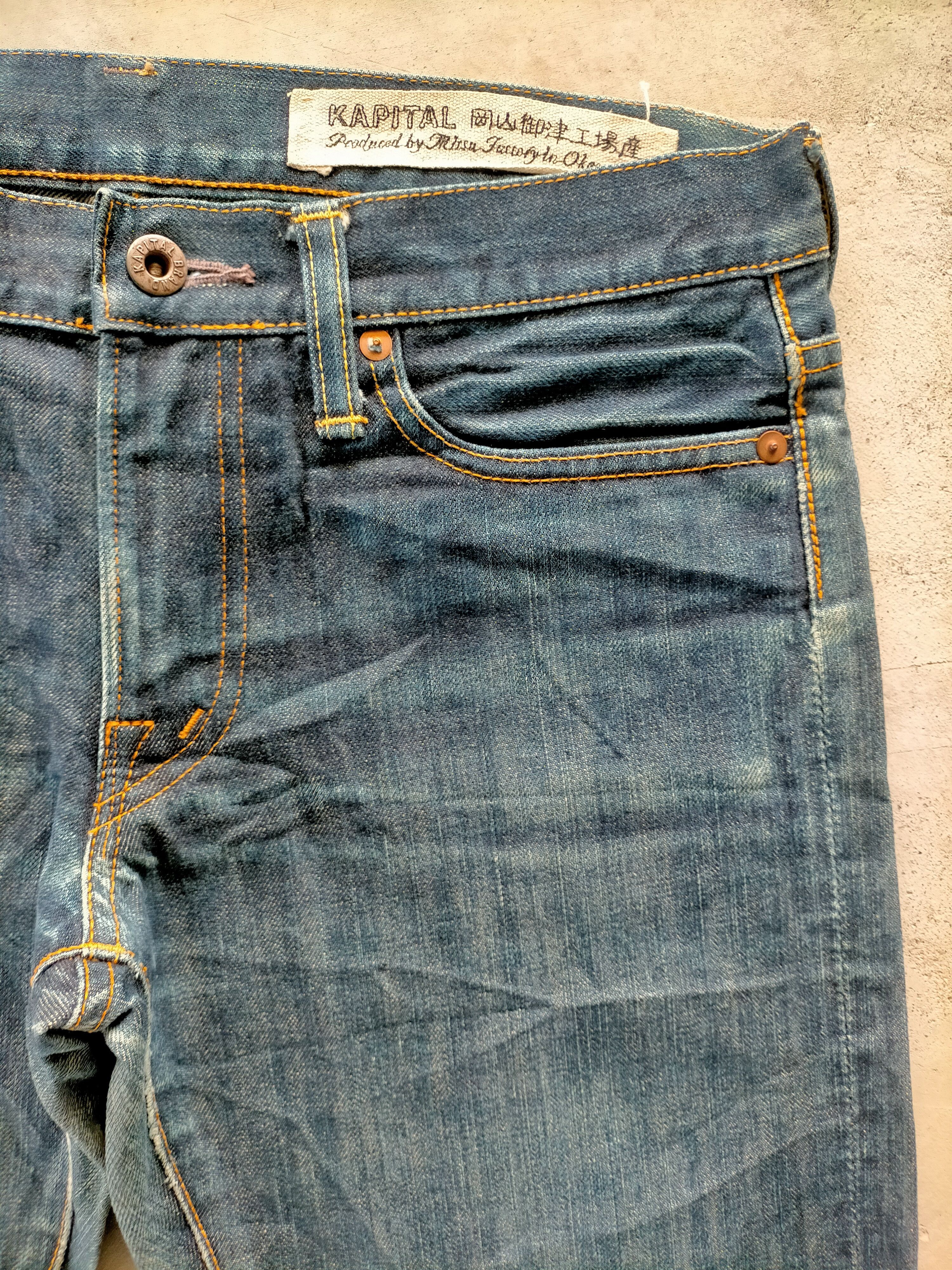 Kapital × Kapital Kountry Kapital 🇯🇵 Made in Japan Slim Denim Pants Size US 32 / EU 48 - 5 Thumbnail