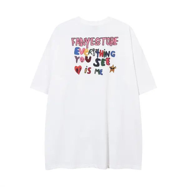 Japanese Brand Fun graffiti cartoon print cotton loose T-shirt Size US L / EU 52-54 / 3 - 7 Thumbnail