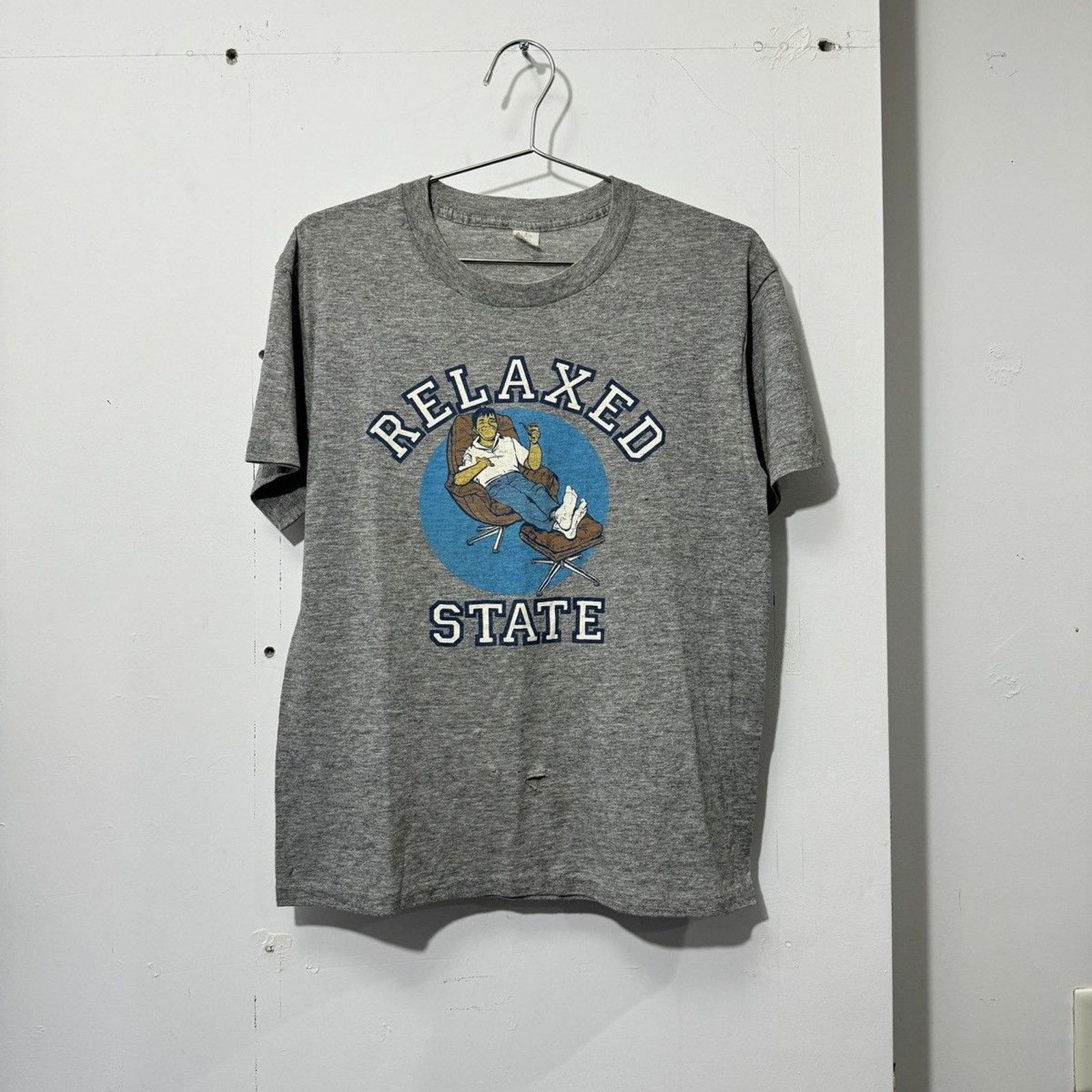Vintage Vintage 70s 80s Relaxed State University College Smoking Tee Size US M / EU 48-50 / 2 - 1 Thumbnail