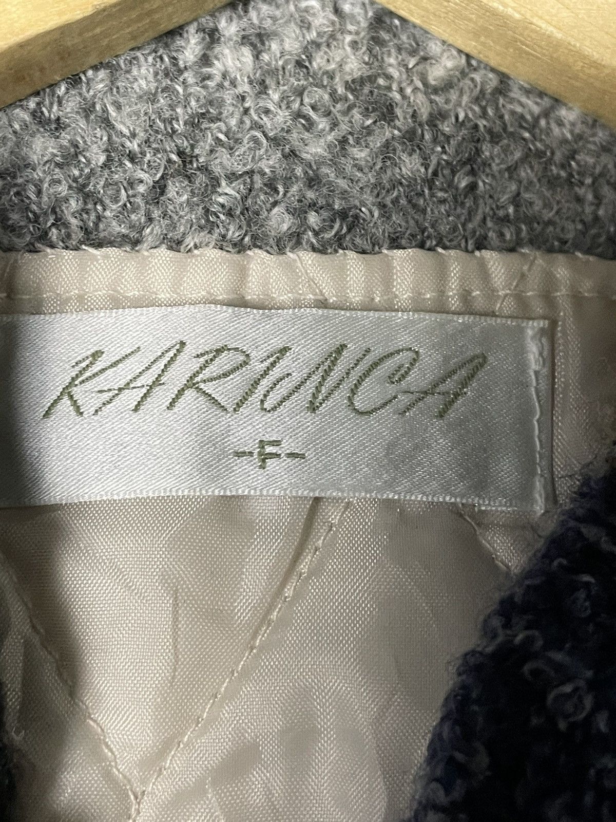 Japanese Brand × Vintage KARINCA Brand Knit-wool Abstract Jacket (73) Size US M / EU 48-50 / 2 - 10 Thumbnail