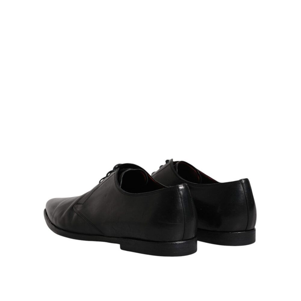Dolce & Gabbana Dolce & Gabbana Black Leather Lace Up Men Derby Formal Shoes Size US 11 / EU 44 - 5 Thumbnail
