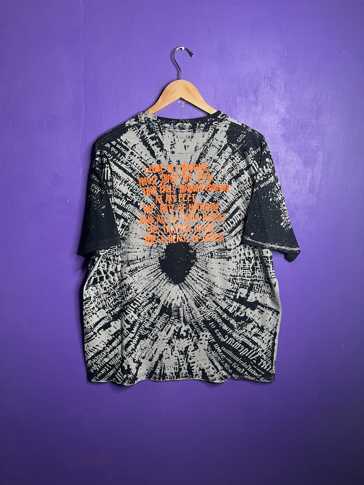 Band Tees × Vintage Vintage 1993 Robert plant eyeball AOP t-shirt Size US XL / EU 56 / 4 - 2 Thumbnail