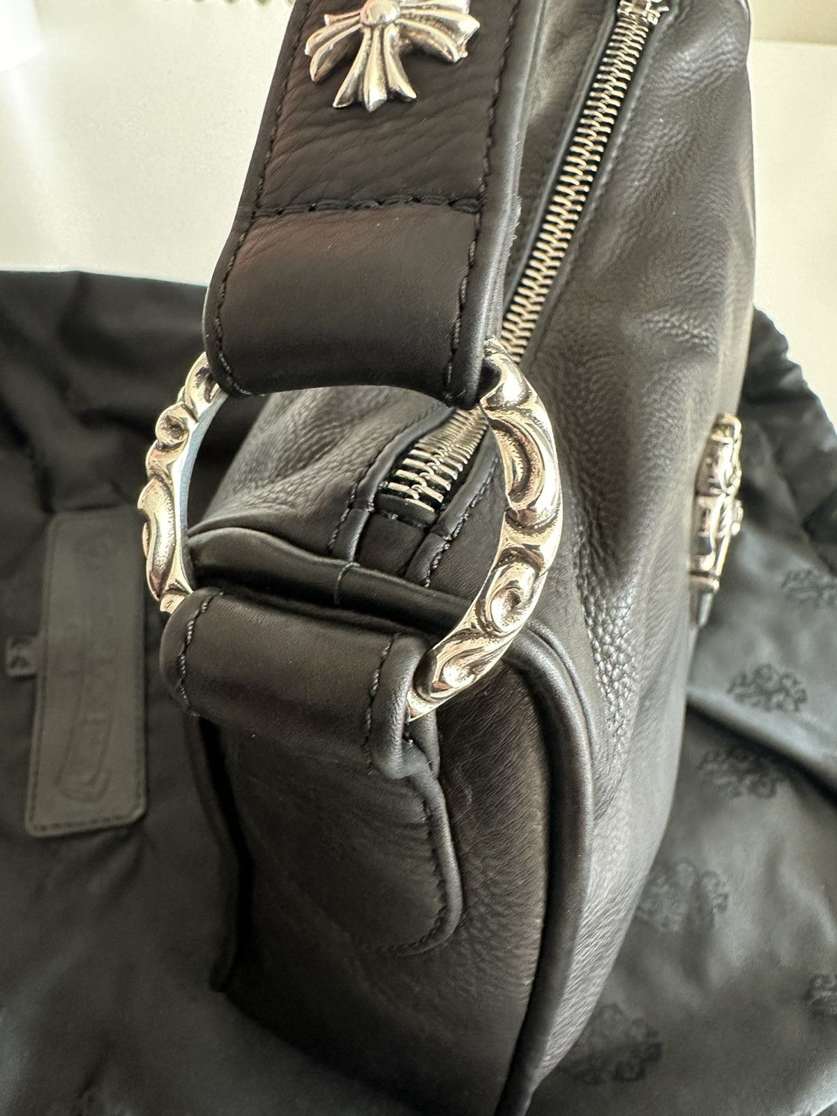 Chrome Hearts Chrome Hearts Black Leather Chicken Nugget Bag (Small) Size ONE SIZE - 6 Thumbnail