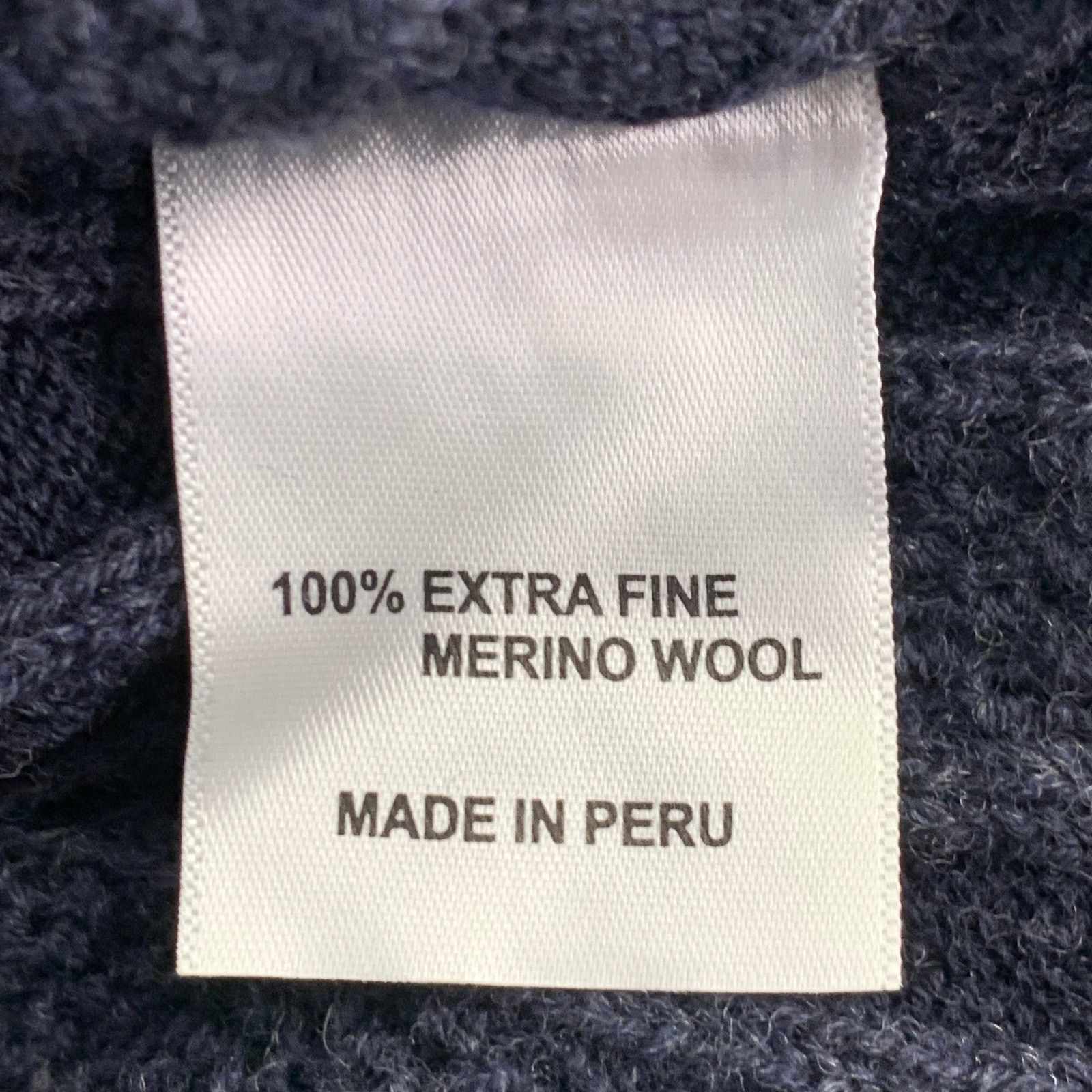 Other Size M Navy Cable Knit Merino Wool V-Neck Pullover Size US M / EU 48-50 / 2 - 5 Thumbnail