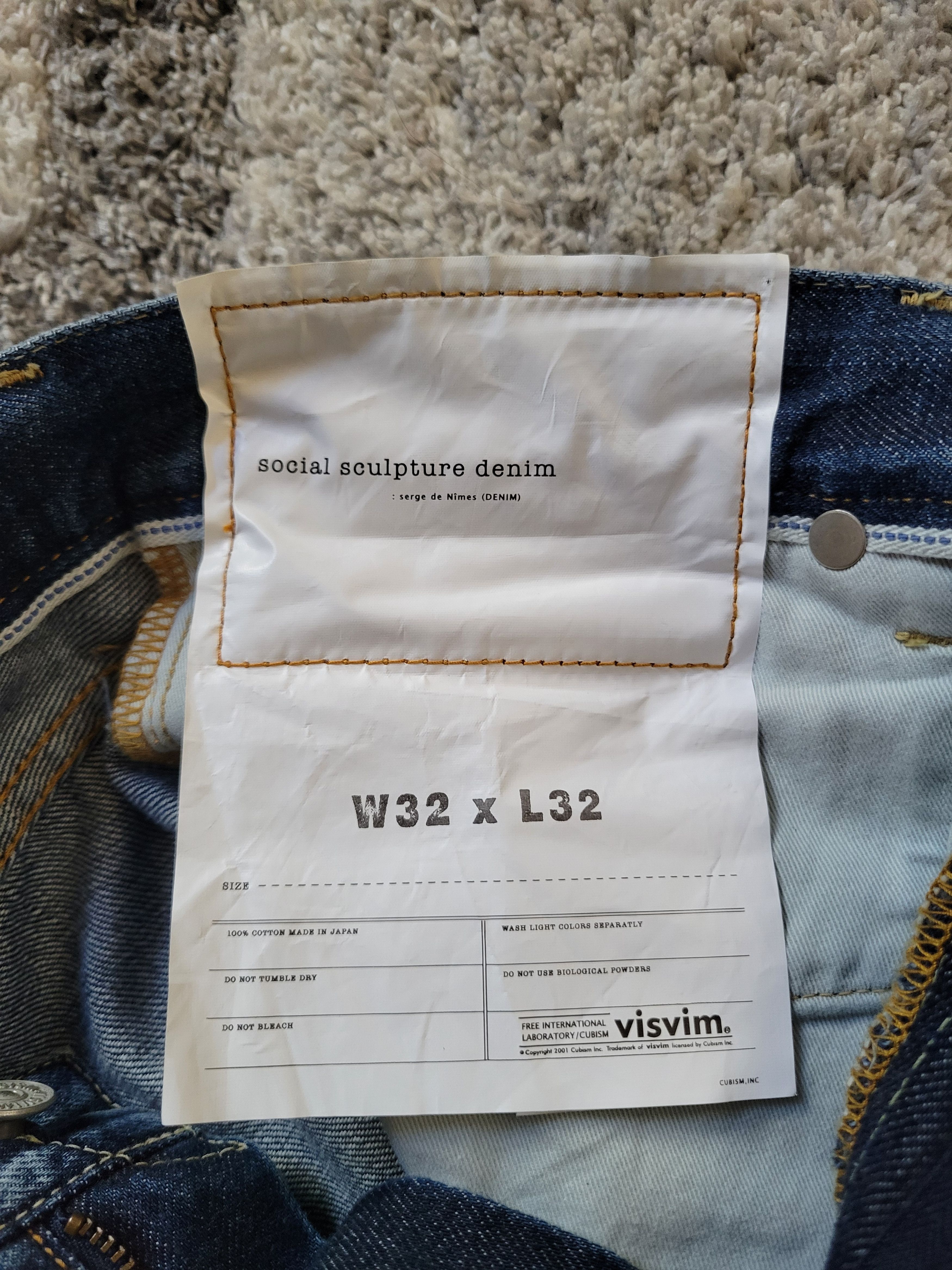 Visvim 03D20 Social Sculpture Denim Brand New Size US 32 / EU 48 - 10 Thumbnail