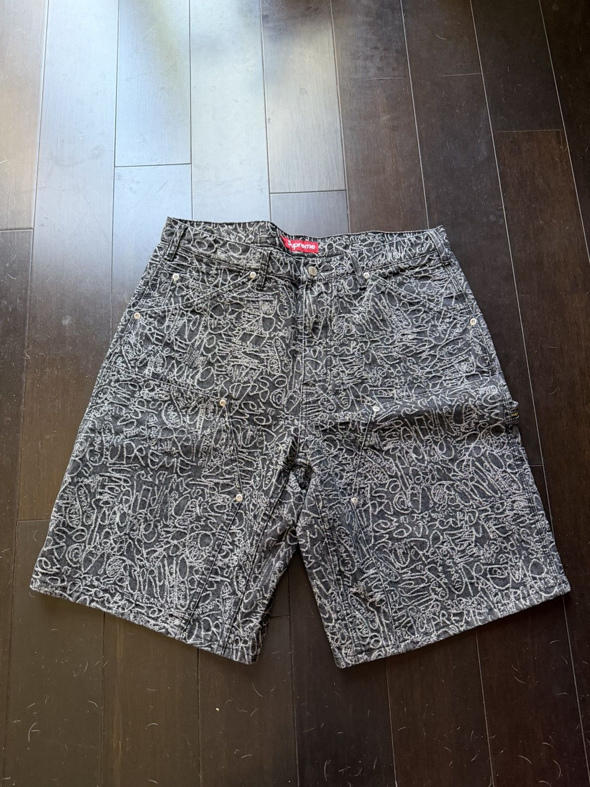 Supreme Supreme Graffiti Double Knee Painter Shorts | Grailed