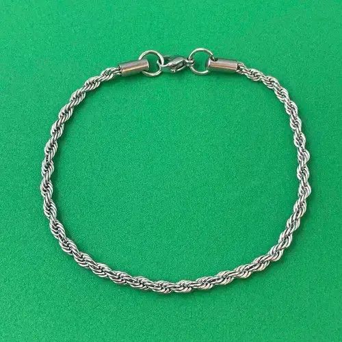 Designer × Jewelry 925 Silver Plated Link Chain Bracelet for Men Women Size ONE SIZE - 1 Thumbnail