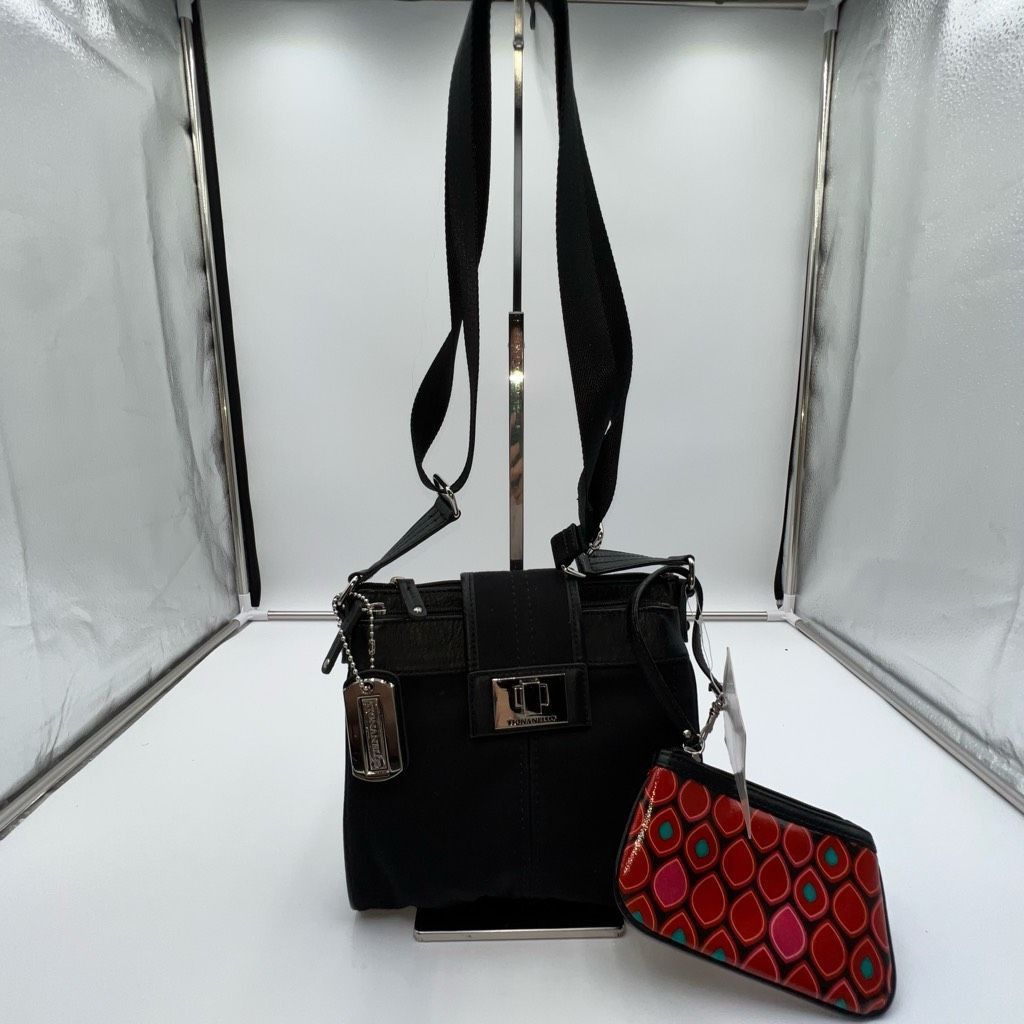 Other Tignanello Utility II Black Canvas and Leather Crossbody with Pouch Size ONE SIZE - 2 Thumbnail