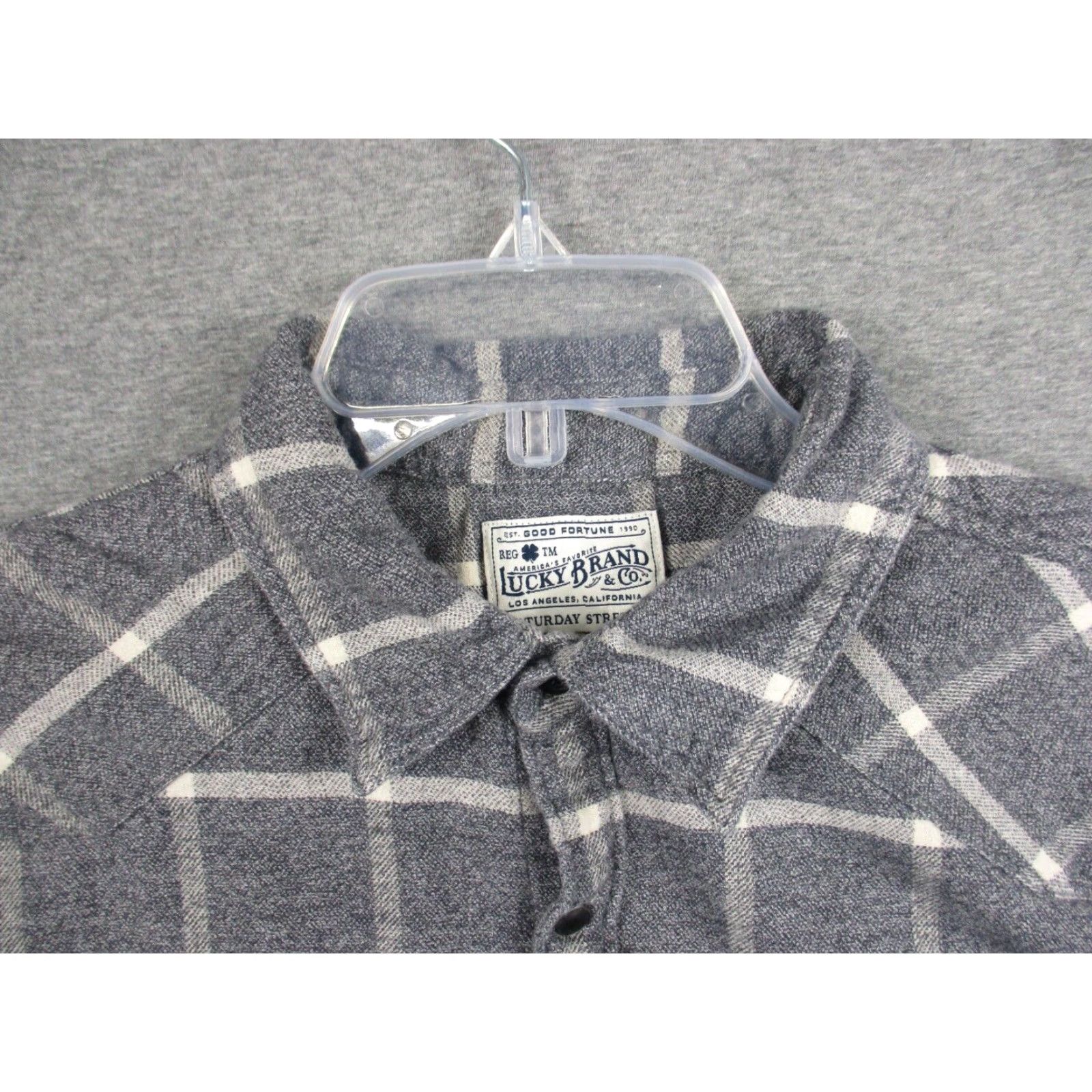 Lucky Brand Lucky Brand Pearl Snap Shirt Mens Large Plaid Western Southwestern Classic Fit Cord Collar Pocket Red Cotton Button-Up Shirt (No Flaws) Size US L / EU 52-54 / 3 - 2 Thumbnail