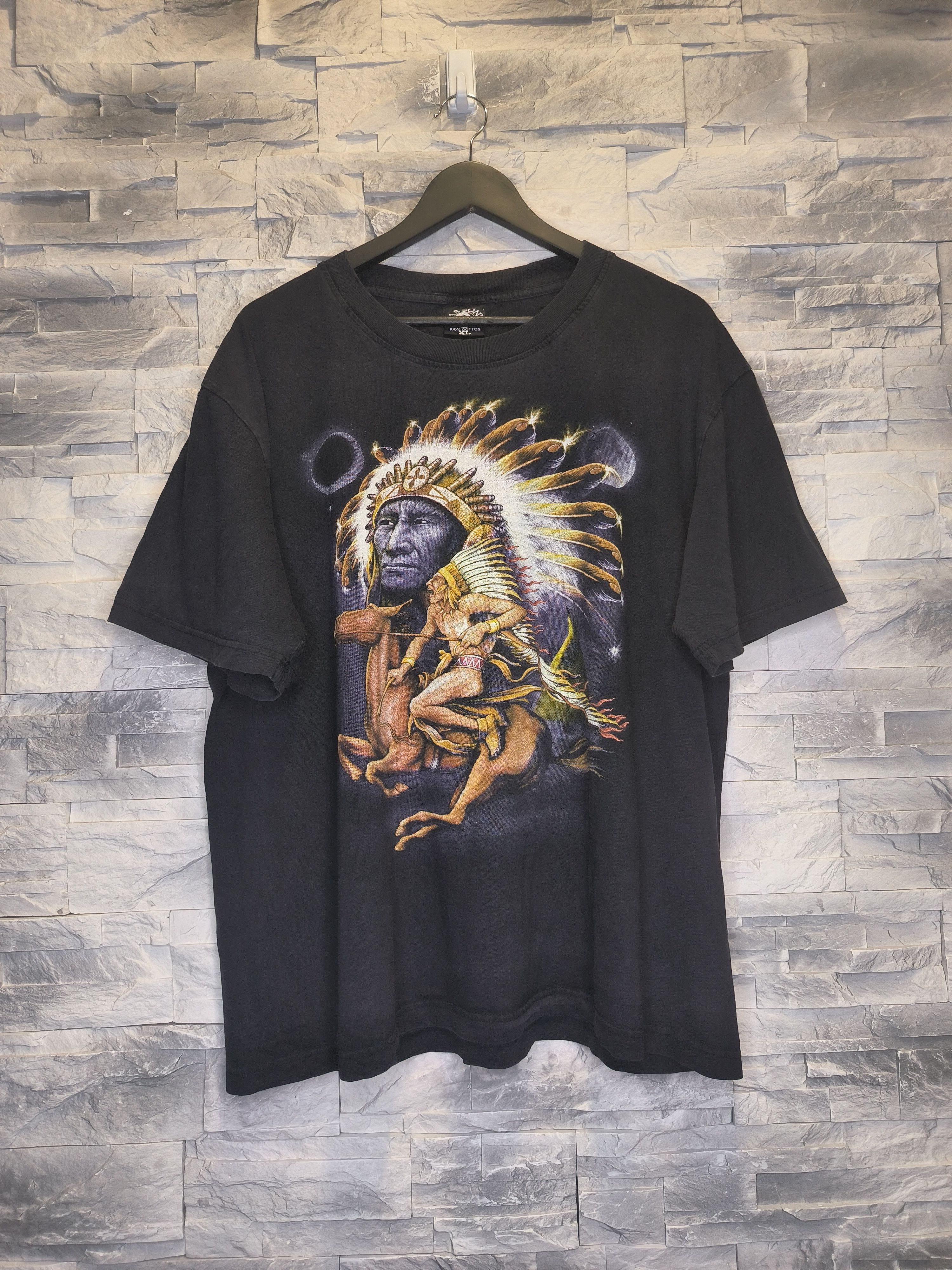 Other Vintage Tab Sons T-Shirt Indians Print Tee Size US L / EU 52-54 / 3 - 1 Thumbnail