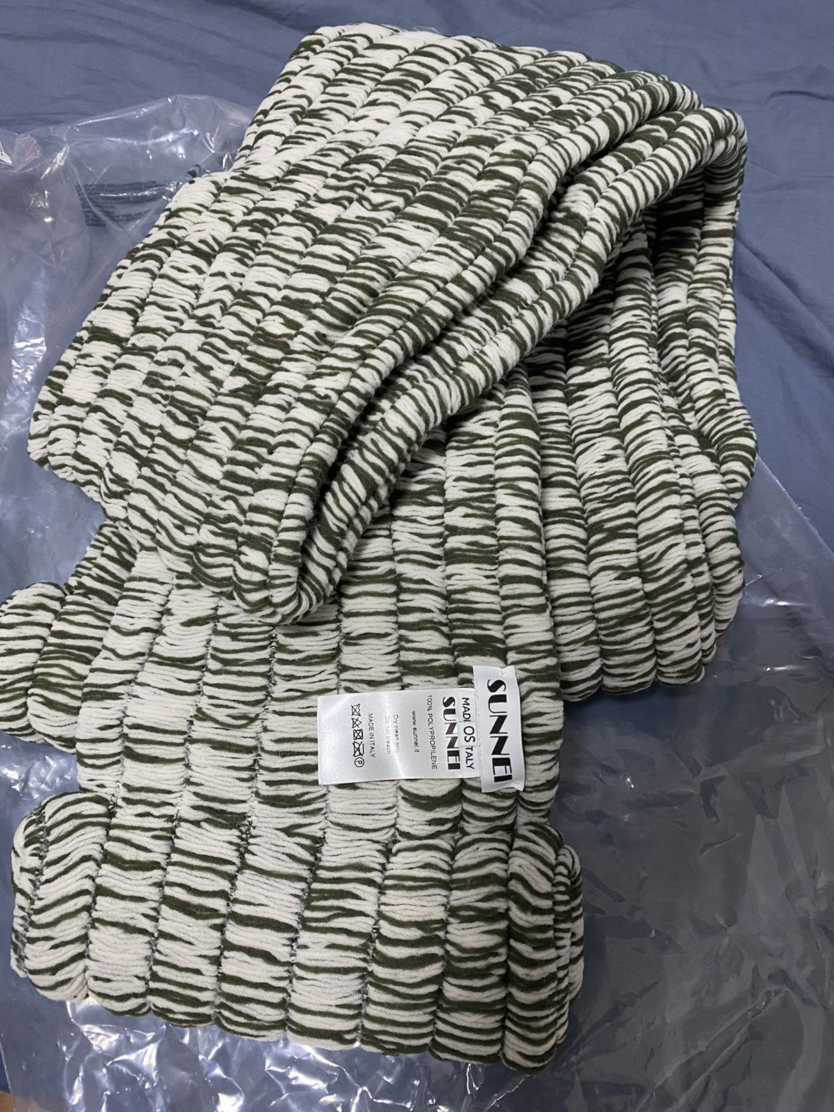 Sunnei Grey Knit Scarf Size ONE SIZE - 2 Thumbnail