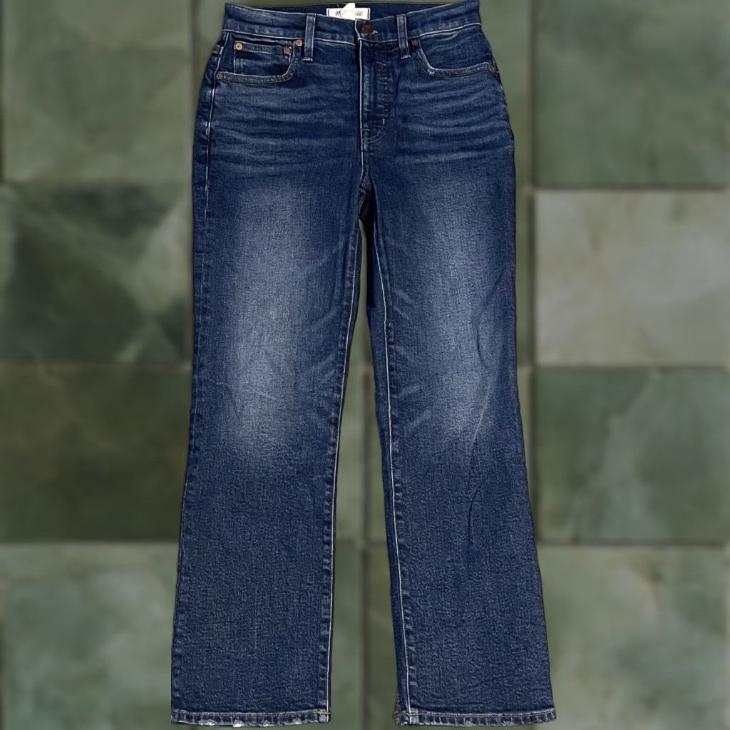 Madewell MADewell Jeans Slim Demi-Boot Women Adult 26 Blue Cotton Blend Slimming 27.5in Bootcut 27in Inseam Women’s Daywear Size 26" / US 2 / IT 38 - 1 Thumbnail