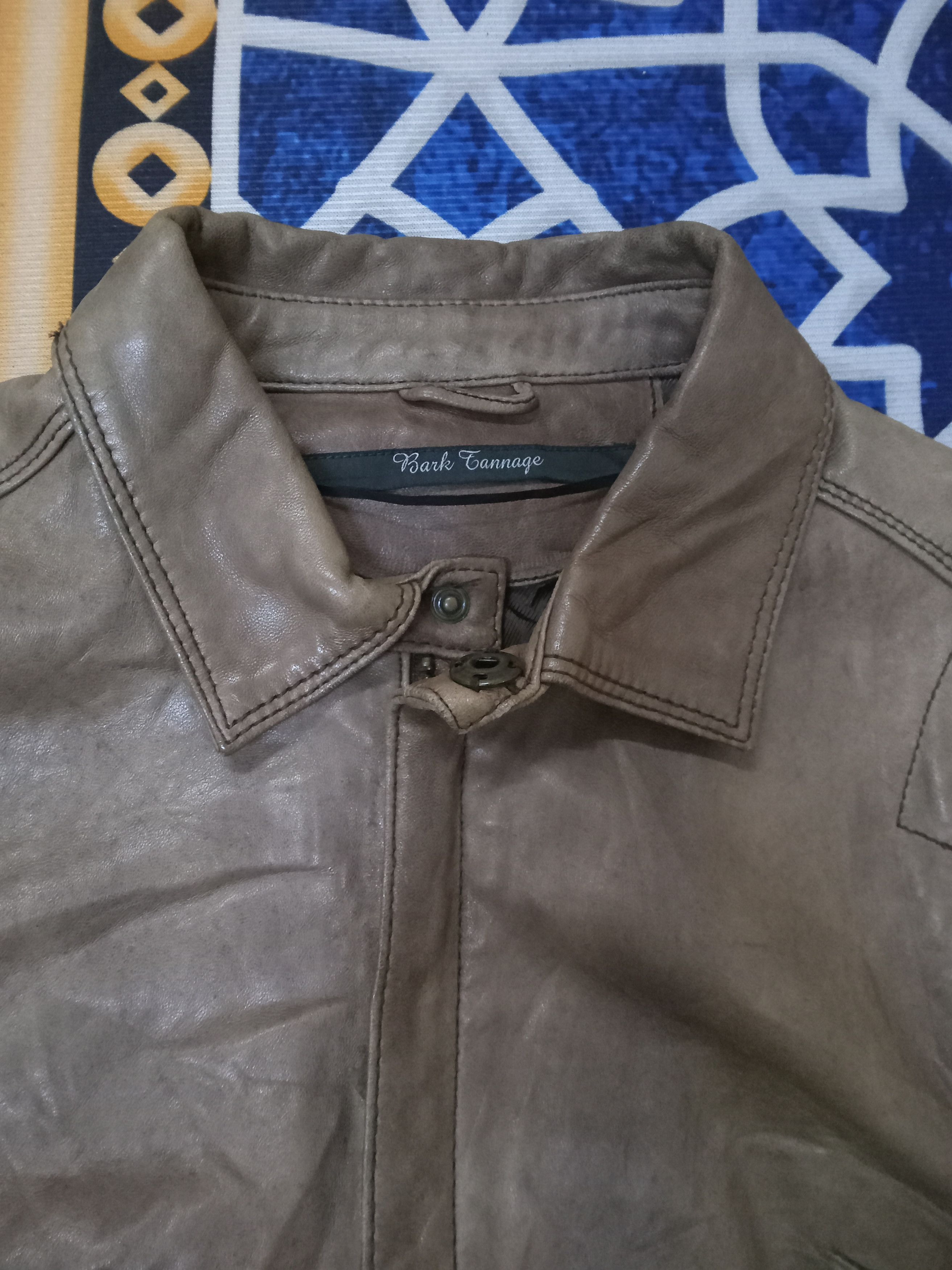 Japanese Brand Bark Tannage Leather Jacket Size S / US 4 / IT 40 - 6 Thumbnail