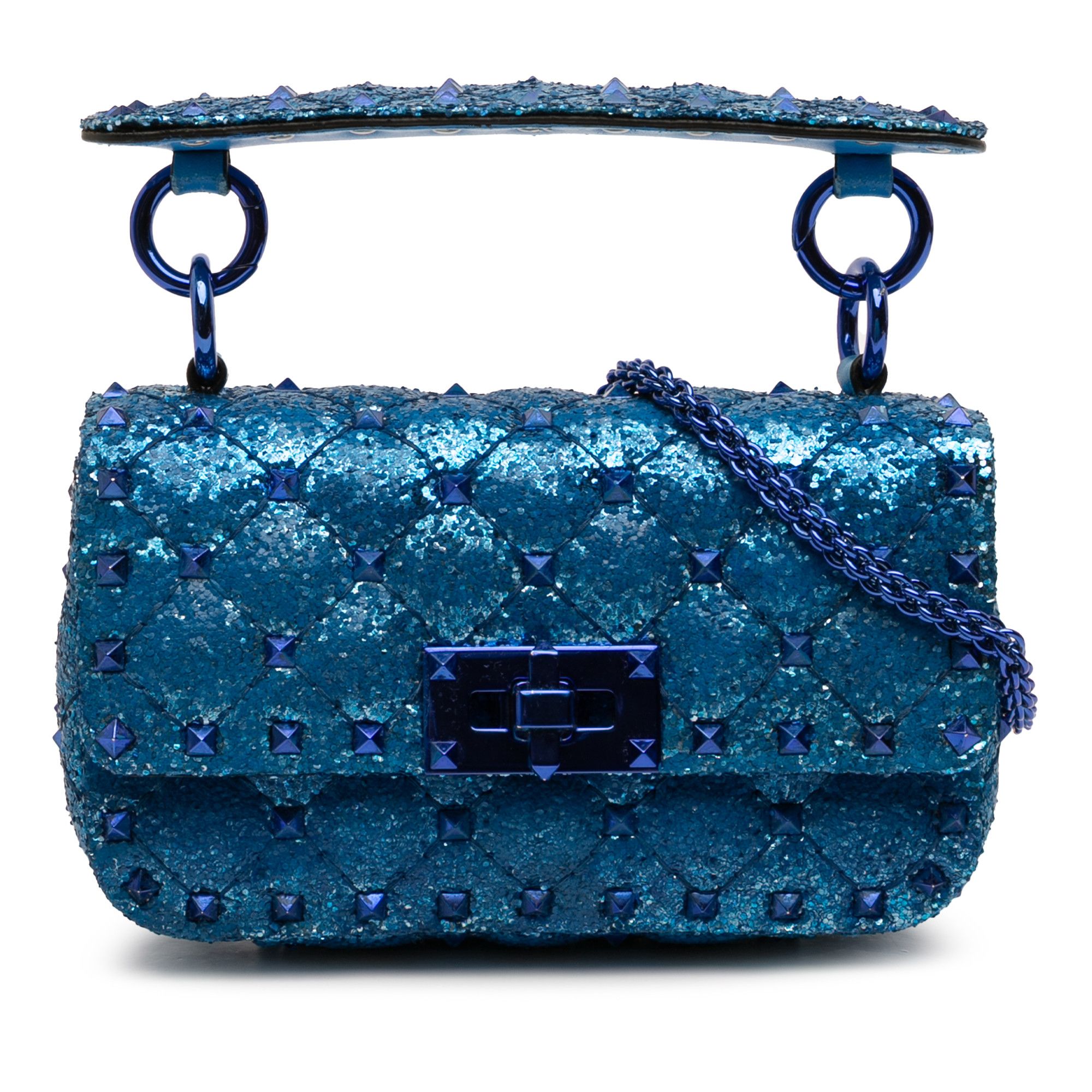 Valentino Valentino Mini Glitter Rockstud Spike Satchel Size ONE SIZE - 1 Thumbnail