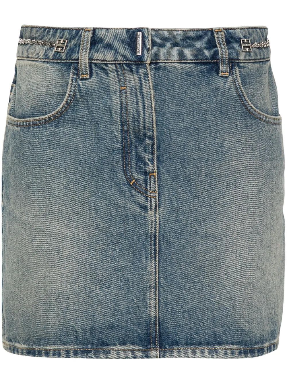 o1y0925 Denim Mini Skirt in Blue