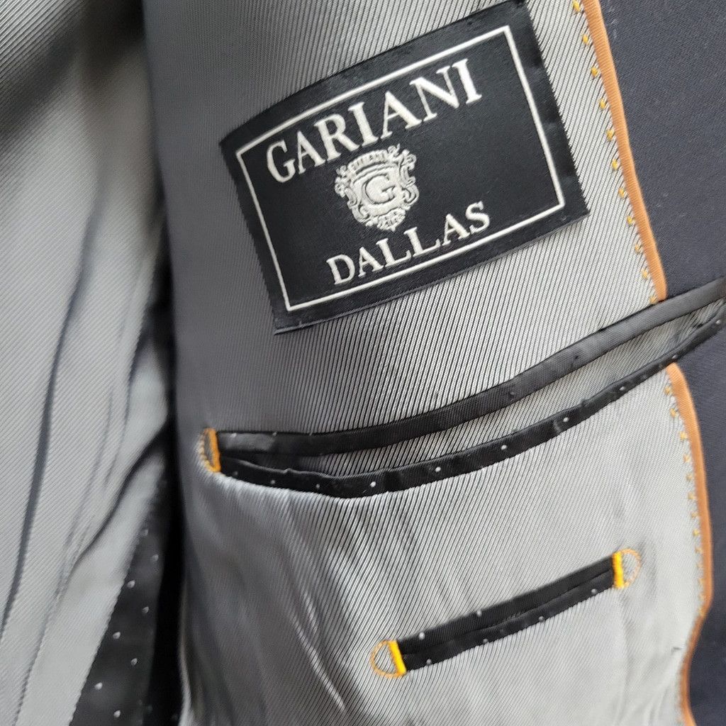 Other GARIANI Dallas Menswear Custom Side-Vent 2-Button Navy 44R Size 44R - 11 Thumbnail