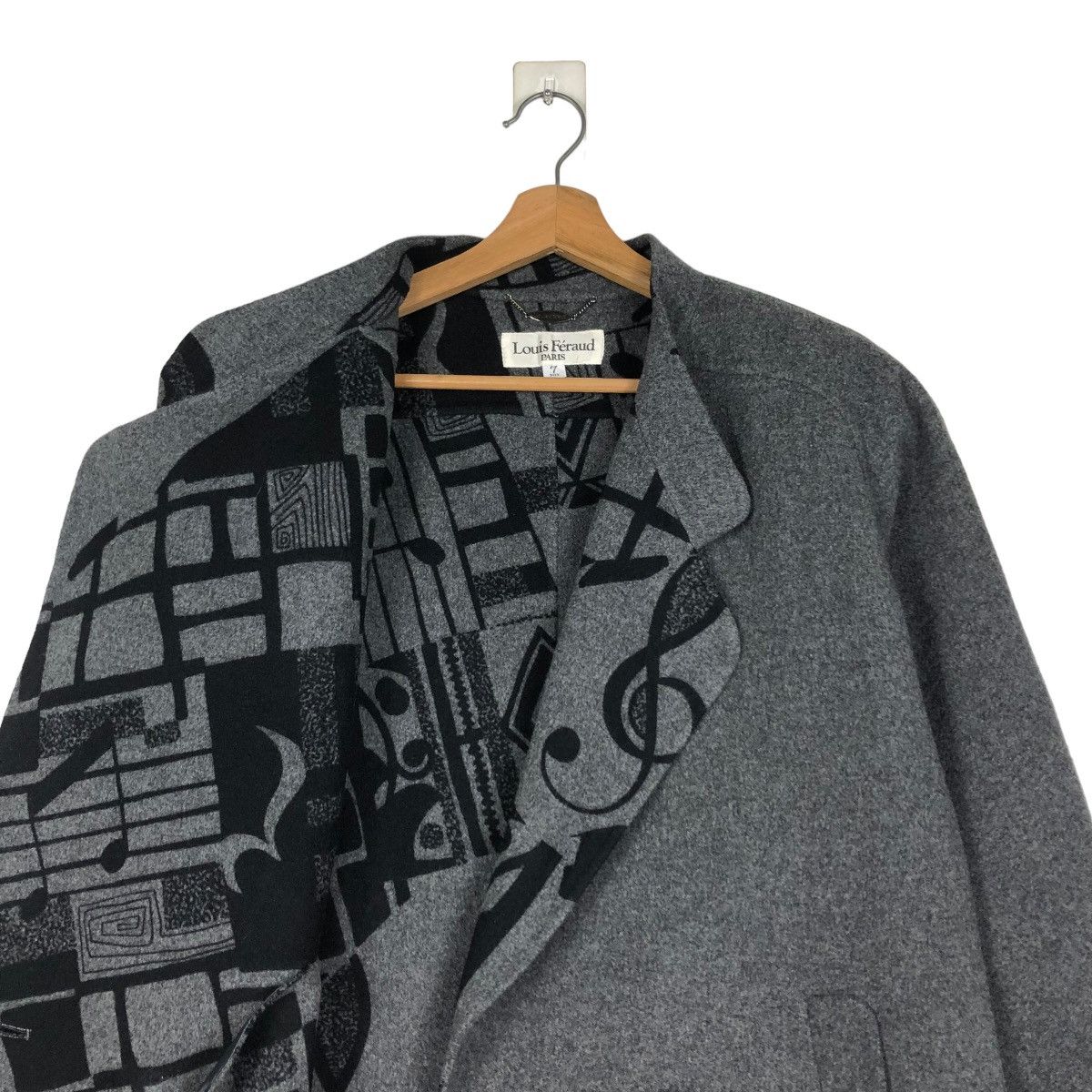 Designer × Japanese Brand × Louis Feraud 🔥WOOL JACKET OVER PRINT BLANKET LOUIS FERAUD PARIS Size US M / EU 48-50 / 2 - 14 Thumbnail