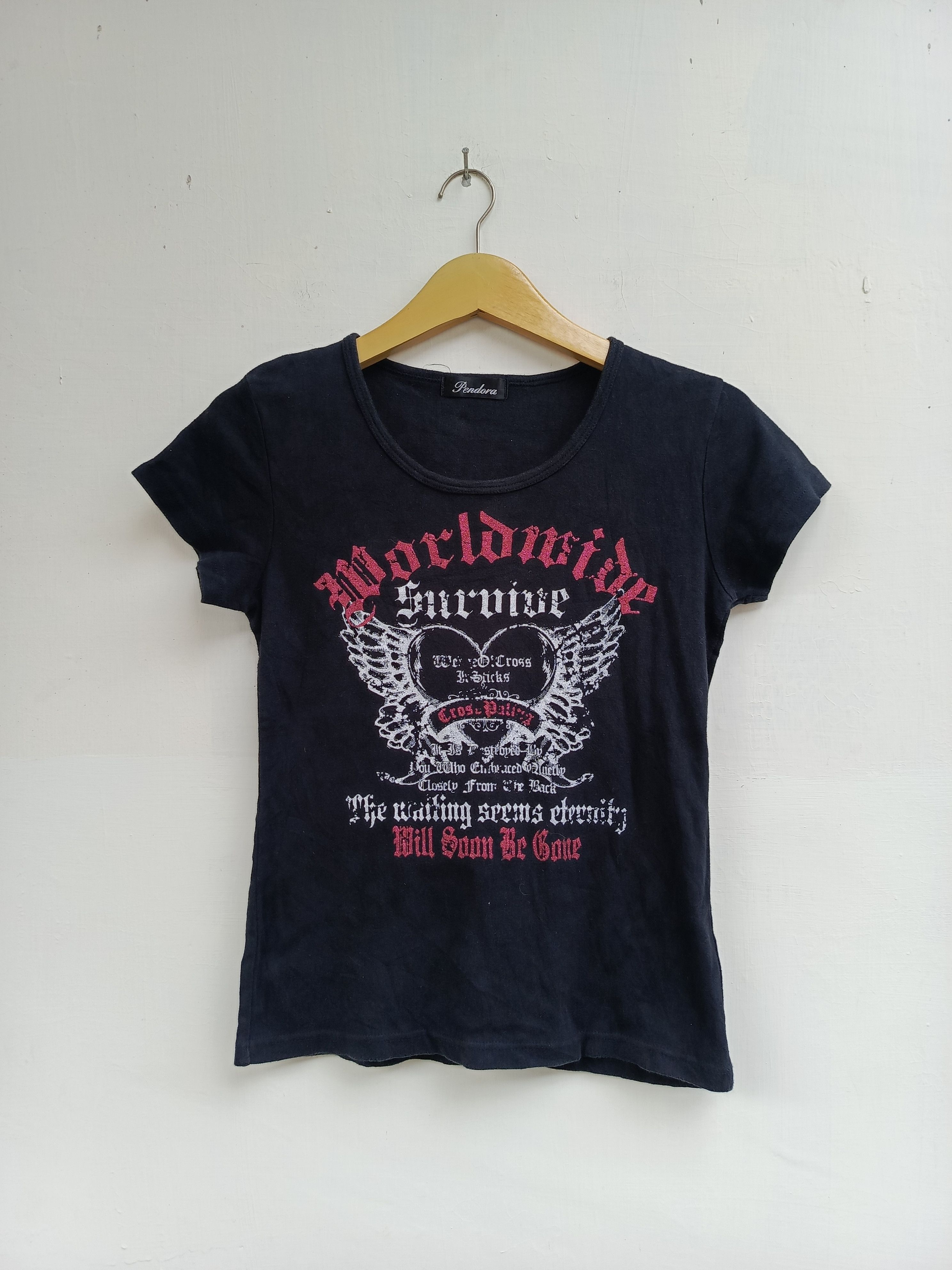 Japanese Brand Pendora world Wide tshirt Size L / US 10 / IT 46 - 1 Thumbnail