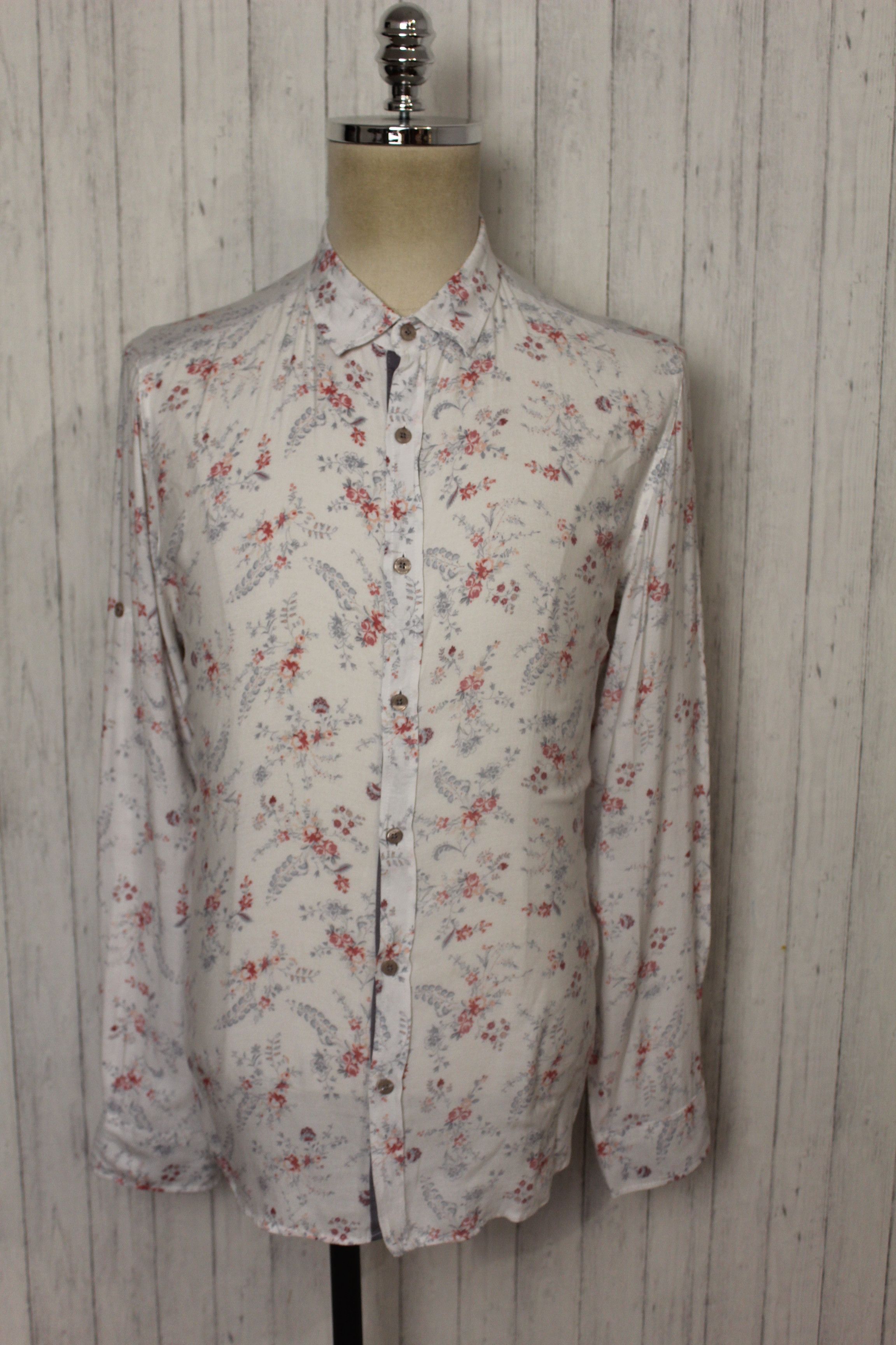 Dolce & Gabbana Men's Dolce & Gabbana Long Sleeve Floral Shirt Top Size M/L Size US M / EU 48-50 / 2 - 1 Thumbnail