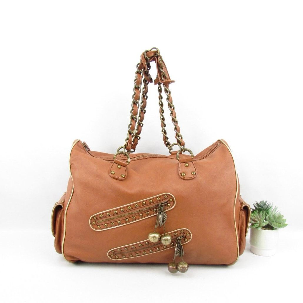 Betsey Johnson Rare Betsey Johnson Brown Leather Rocking Cherry Bag Size ONE SIZE - 1 Thumbnail