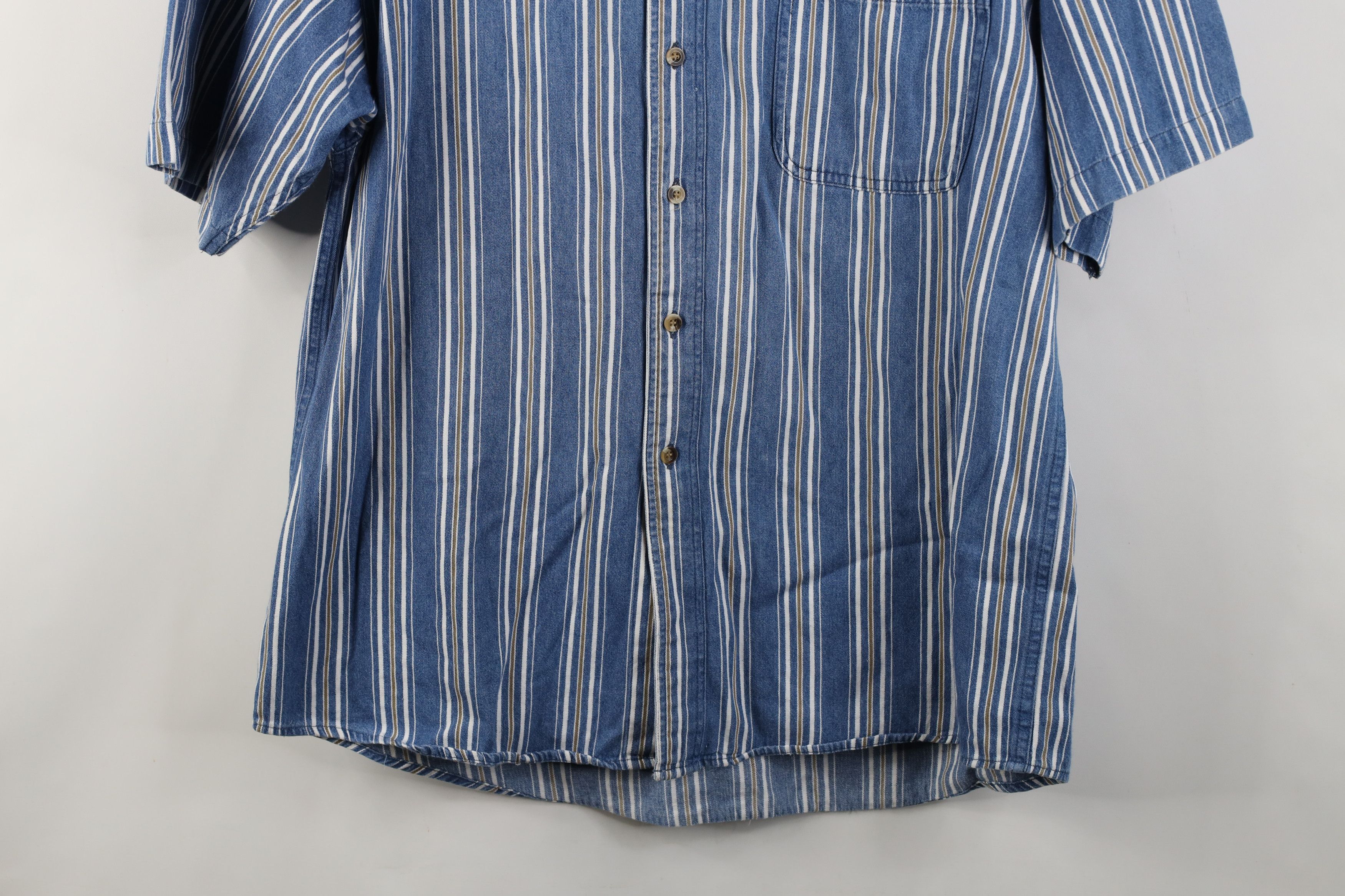 Vintage Vintage 90s Streetwear Denim Collared Button Down Shirt Size US XL / EU 56 / 4 - 3 Thumbnail