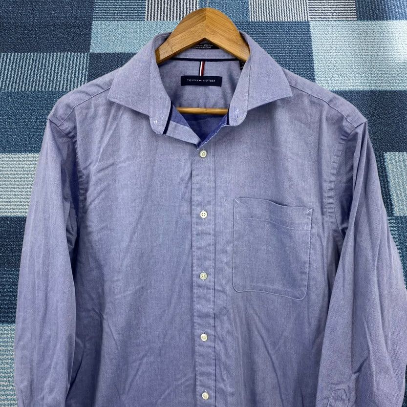 Tommy Hilfiger Tommy Hilfiger Long Sleeve Button Shirt Mens Size M Blue Regular Fit Stretch Size US M / EU 48-50 / 2 - 1 Thumbnail
