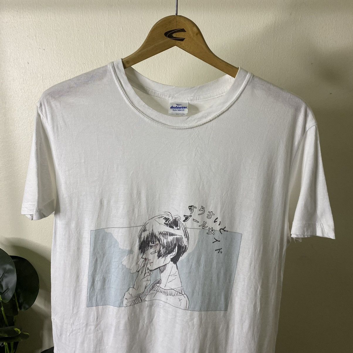 Anime Vintage Y2K Poolside Suicide Japanese Illustrated Comic Tee Size US S / EU 44-46 / 1 - 2 Thumbnail