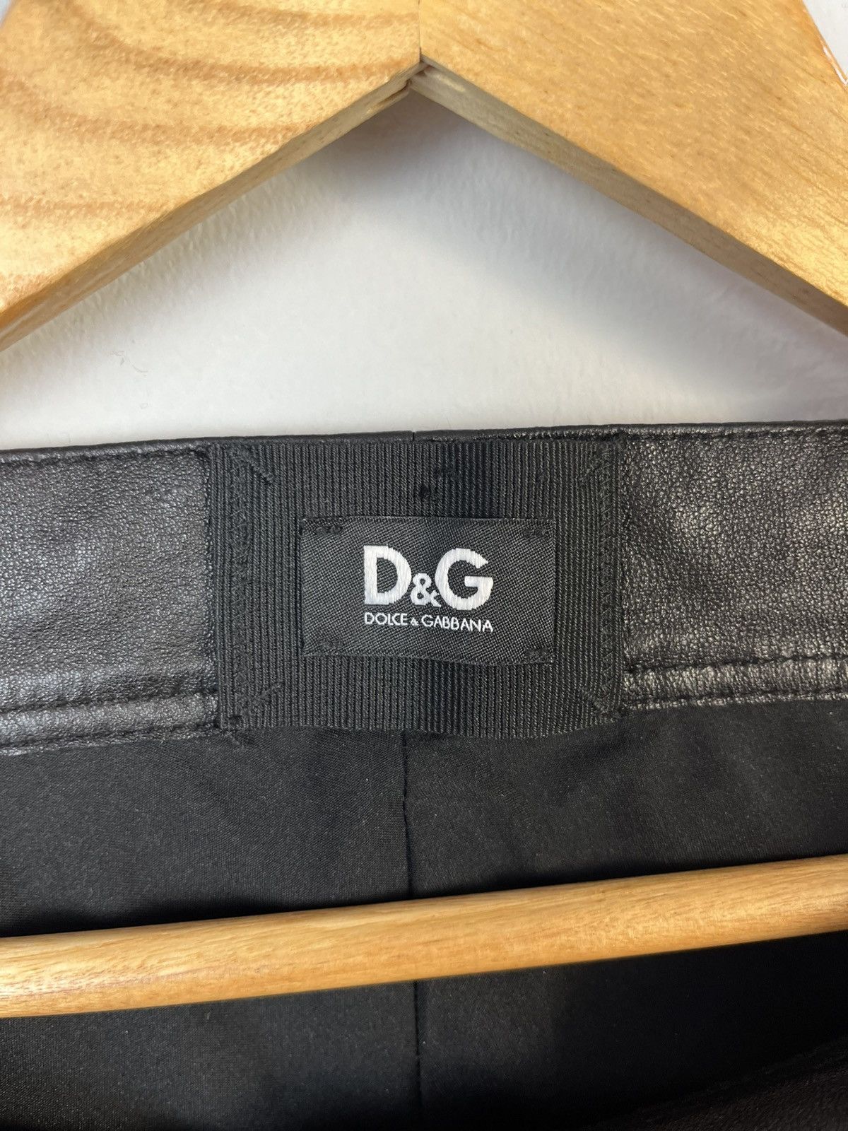 Dolce & Gabbana Dolce & Gabbana D&G Luxury Faux Leather Pants Trousers Size 30" / US 8 / IT 44 - 10 Thumbnail