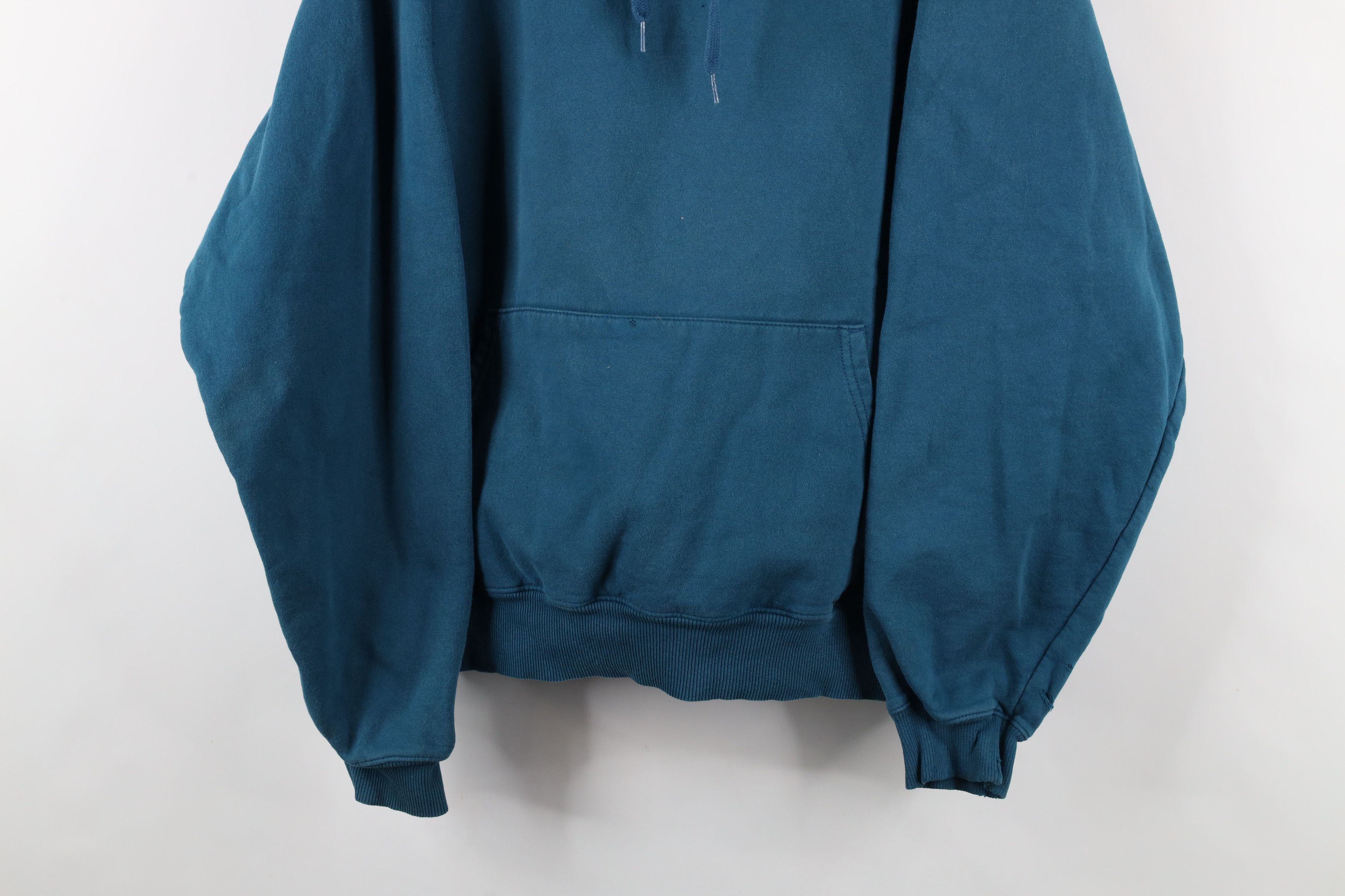 Champion × Vintage Vintage 90s Champion Classic Logo Hoodie Sweatshirt Blue Size US XL / EU 56 / 4 - 3 Thumbnail