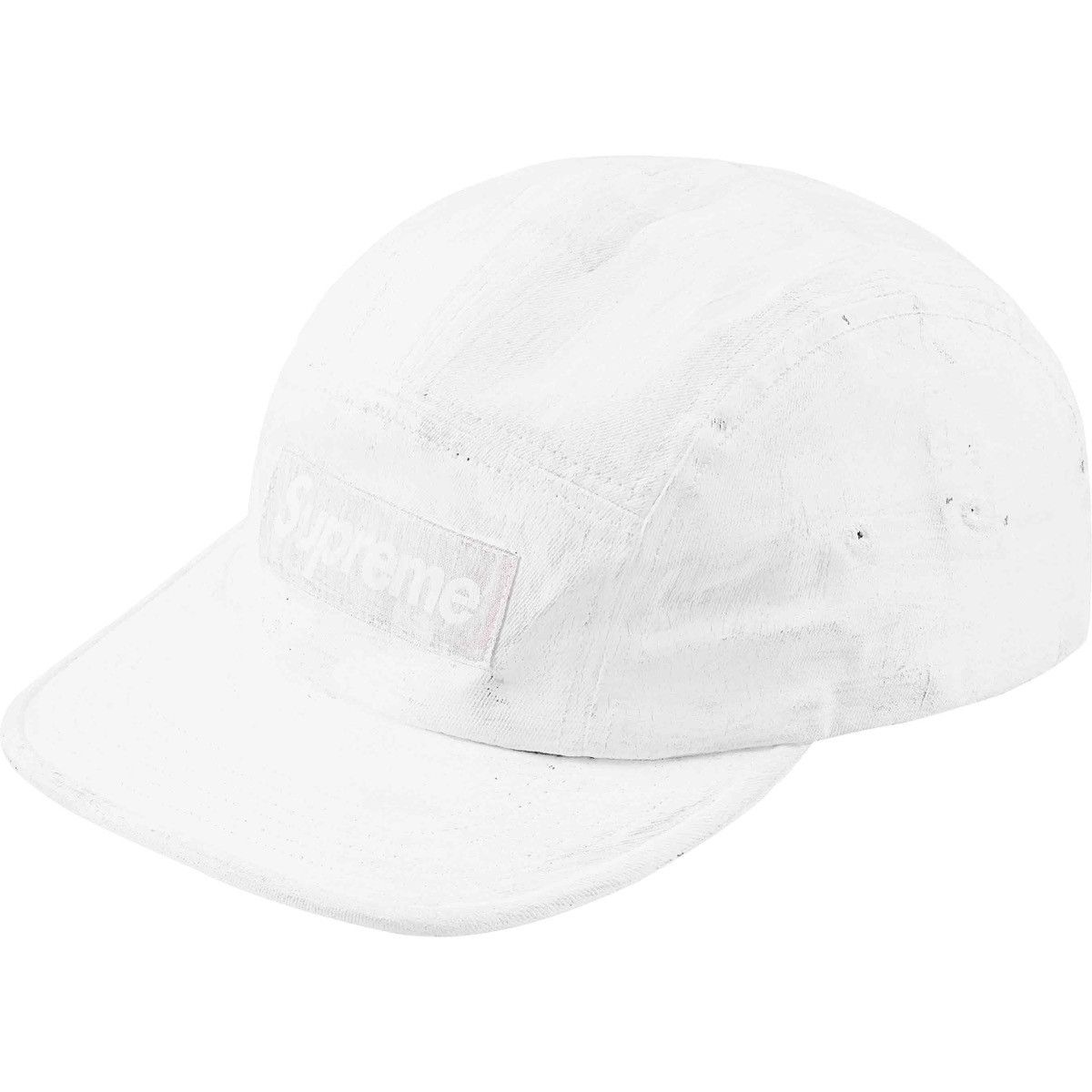 image of Mm6 Maison Margiela Painted Camp Cap in White, Men's