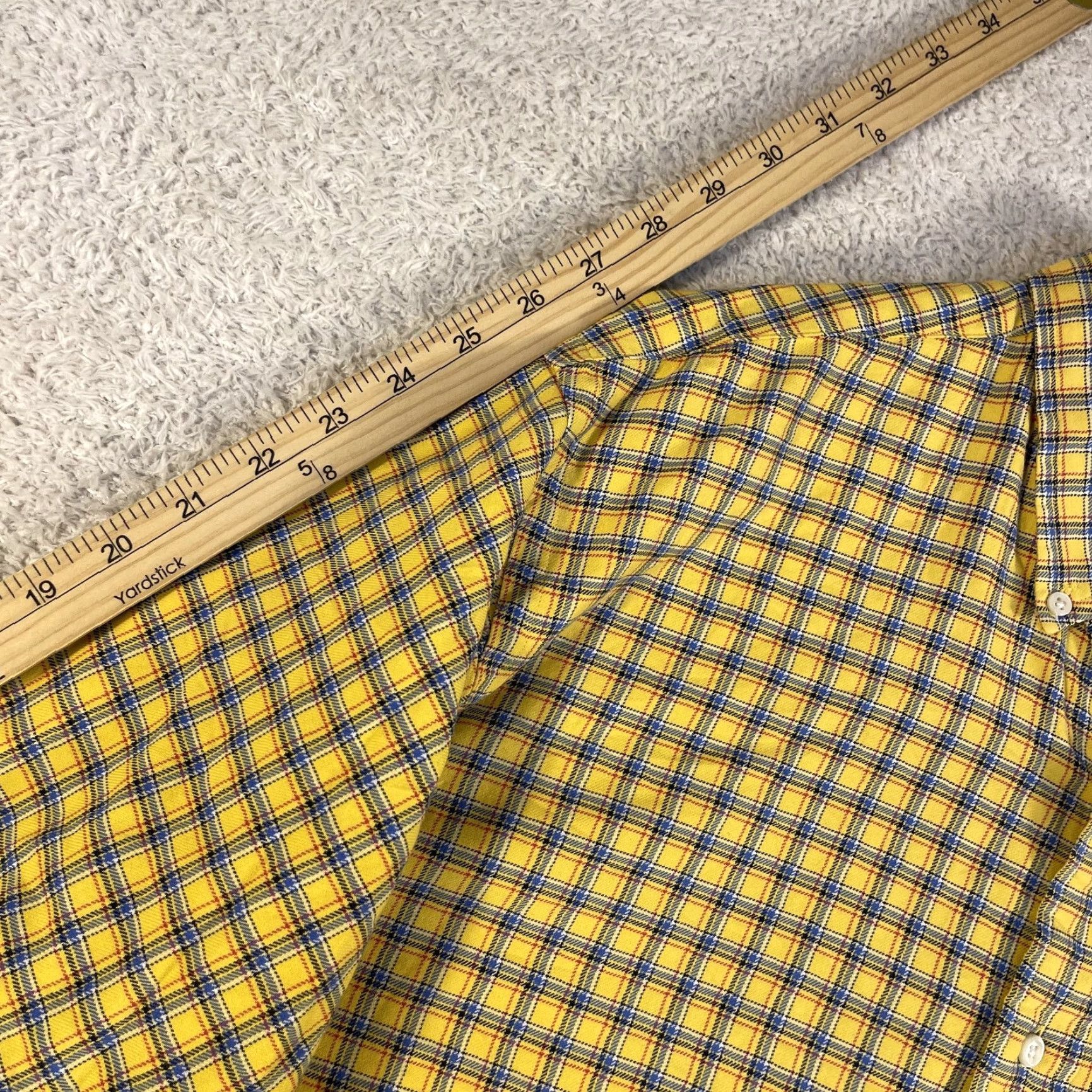 Polo Ralph Lauren Polo Ralph Lauren Shirt XL Mens Plaid Yellow Classic Fit Button-Up Pony 90s Y2K Shirt Men Button-Down Collar Size US XL / EU 56 / 4 - 7 Thumbnail