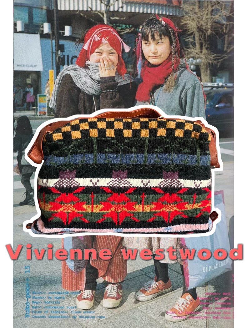Vivienne Westwood Vivienne Westwood size os Knitted woolen handbag, retro lea Size ONE SIZE - 1 Thumbnail