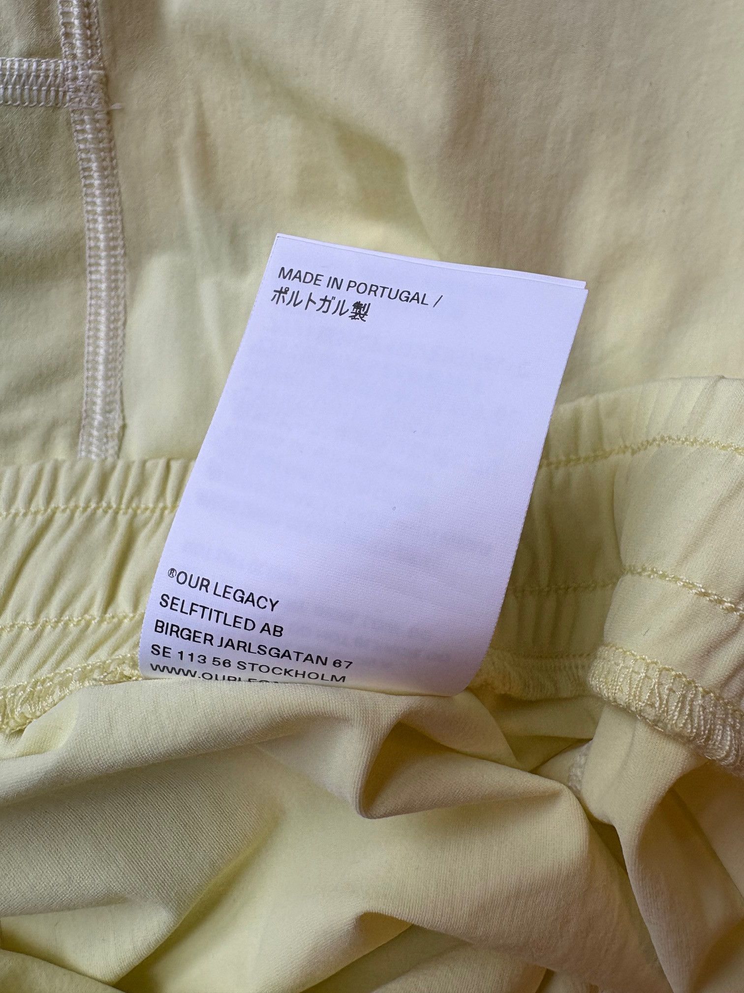 Our Legacy Our Legacy WORKSHOP Running Tights, Waxed Yellow Medium Size US 32 / EU 48 - 8 Thumbnail